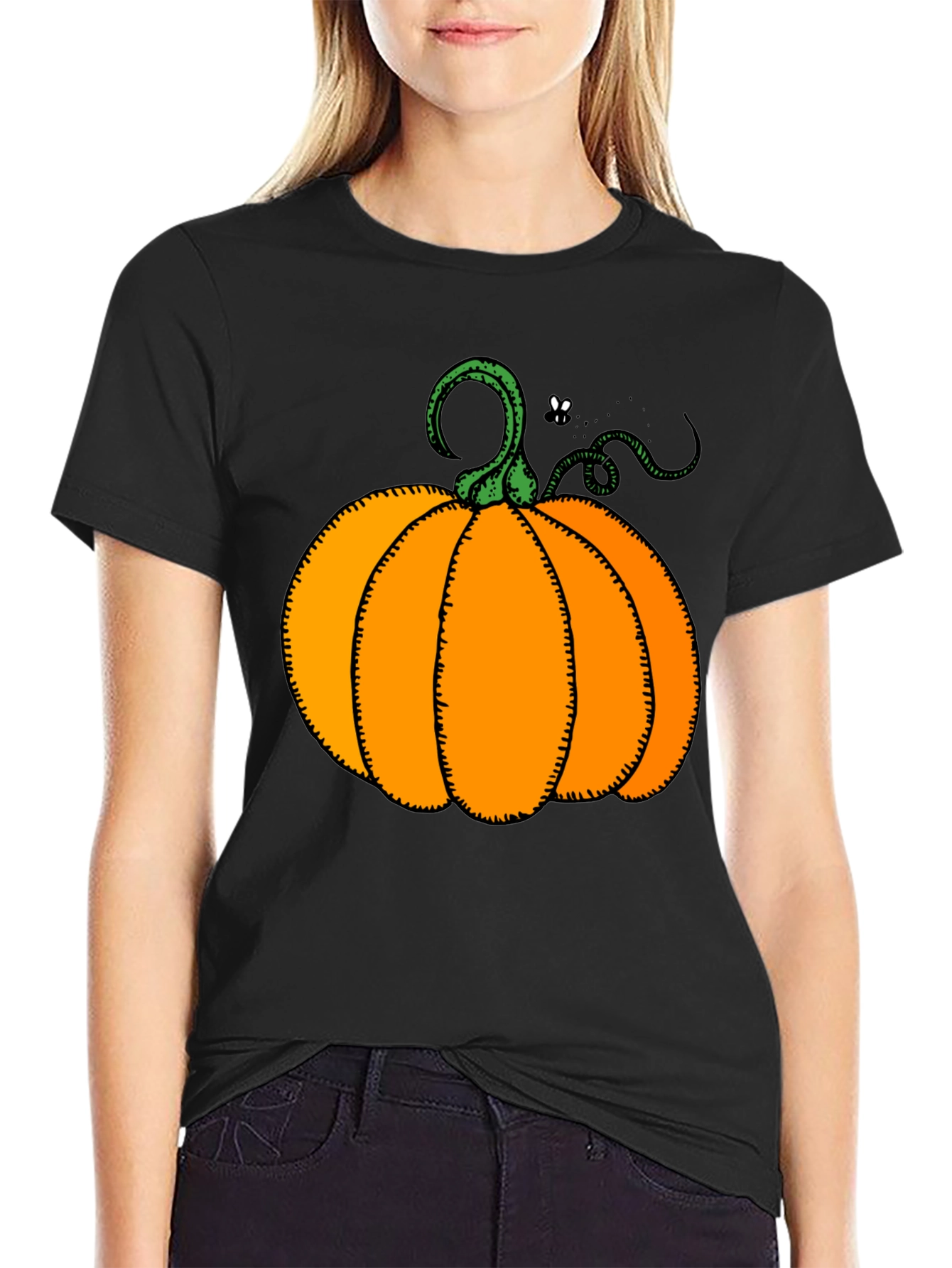 Pumpkin Graphic T-Shirt - Halloween Style