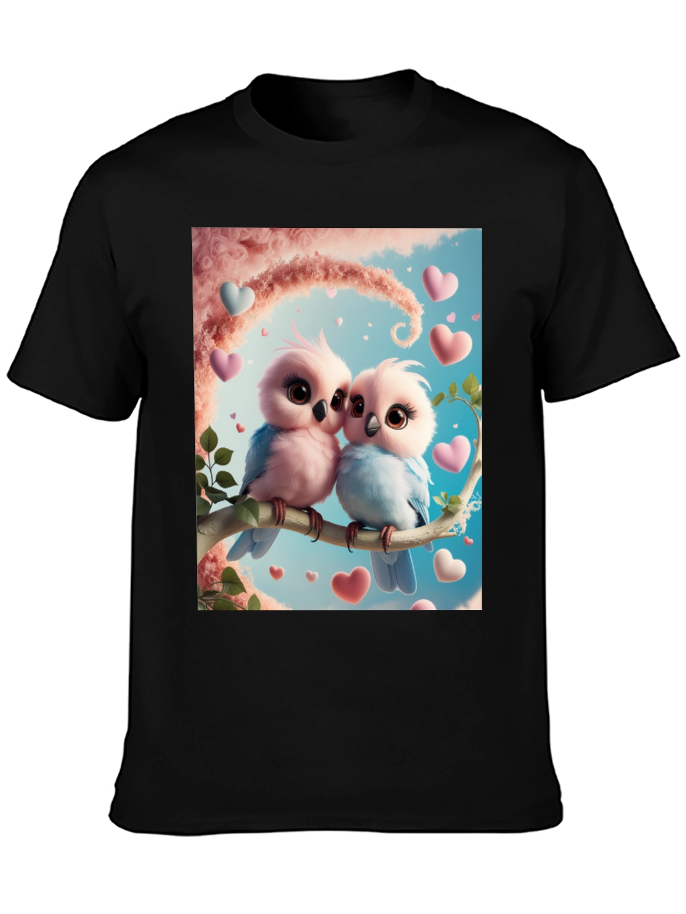 Love Birds Graphic Tee - Cute Couple T-Shirt