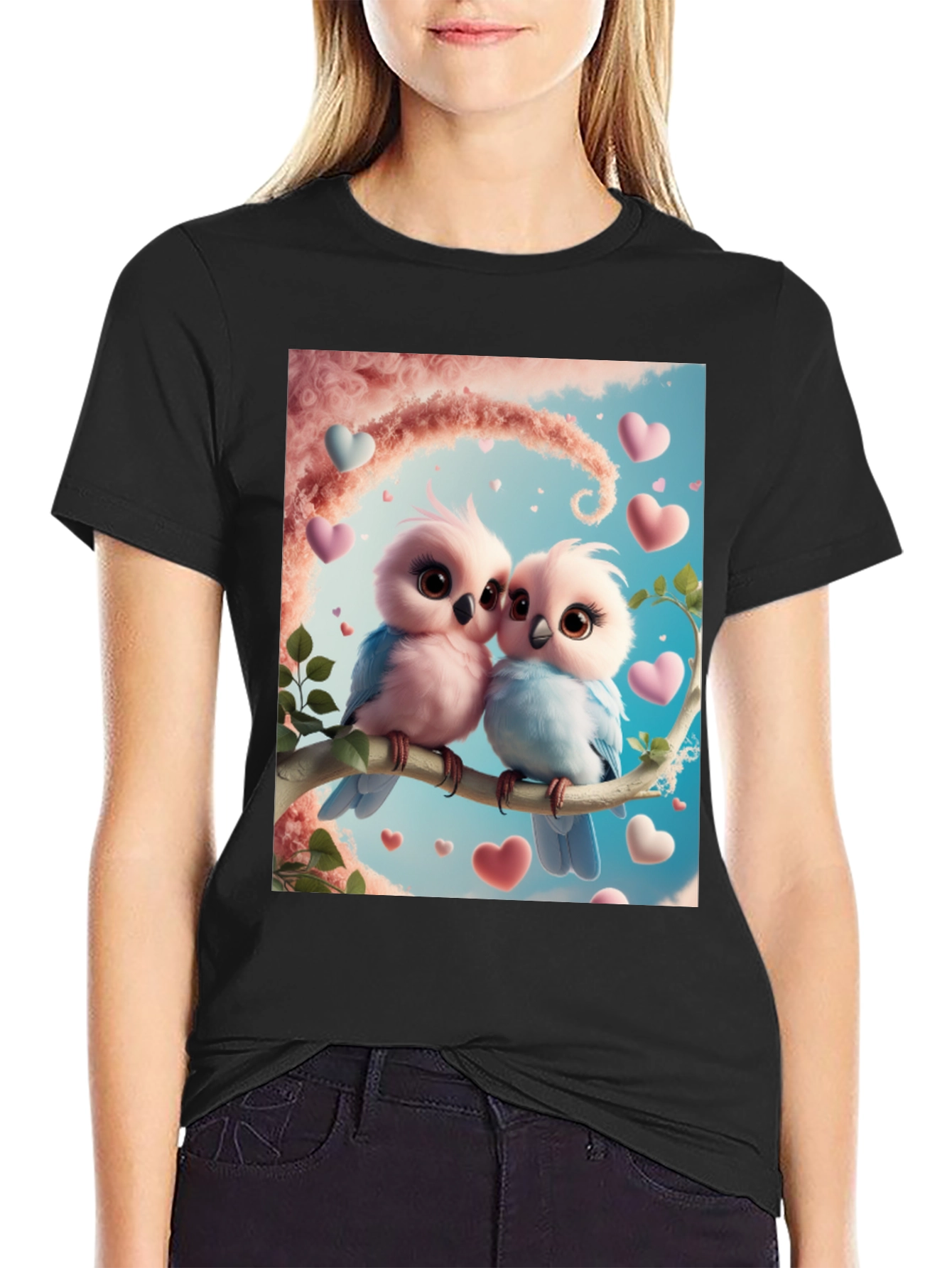 Love Birds Graphic Tee - Cute Couple T-Shirt