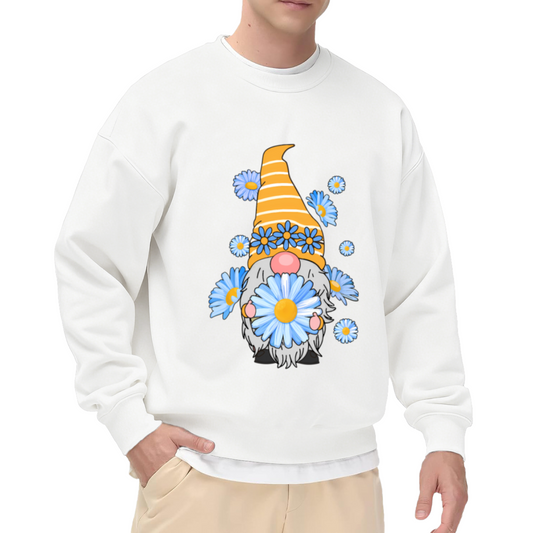 Garden Gnome & Cat Funny Graphic ԲÁìÎÀÒÂ - Unique Design Pullover Sweatshirt