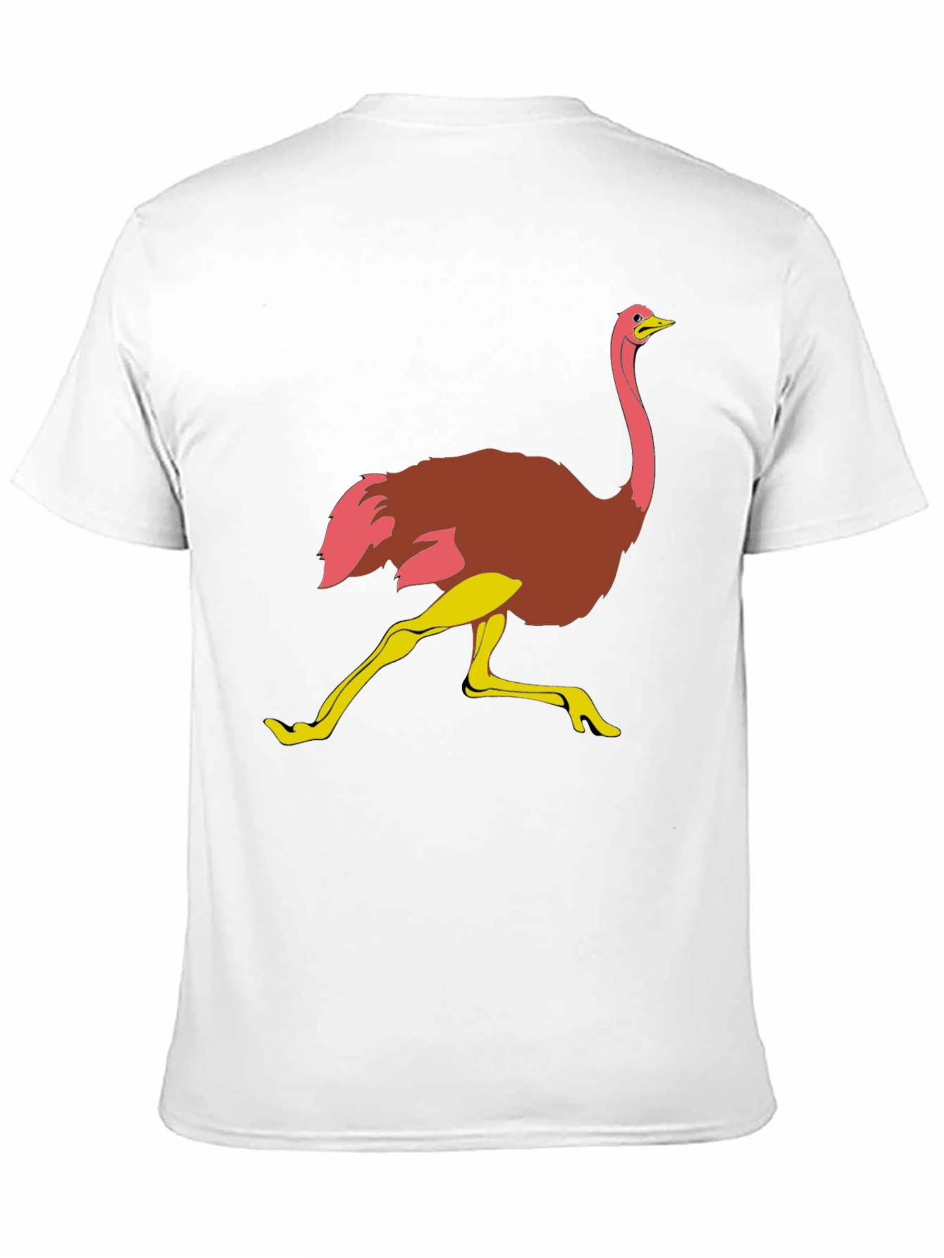 Ostrich Graphic Tee - Quirky Mens Black T-Shirt