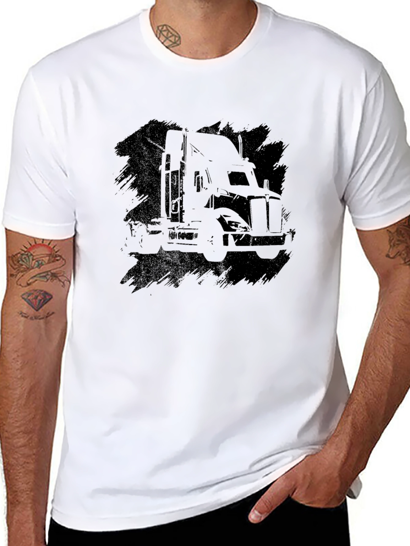 Truck Graphic T-Shirt - Black Tee