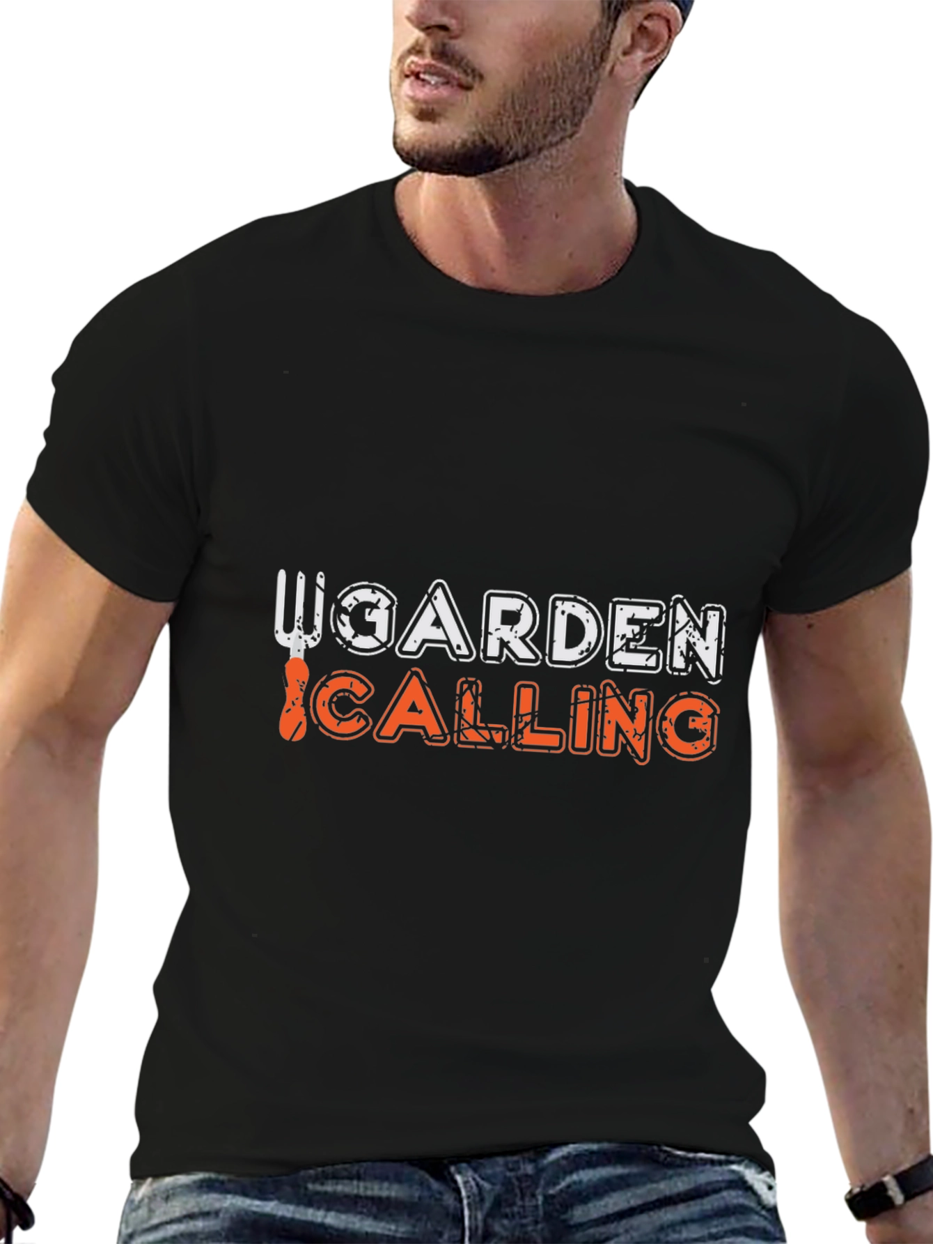 Garden Calling Graphic T-Shirt - Black Tee