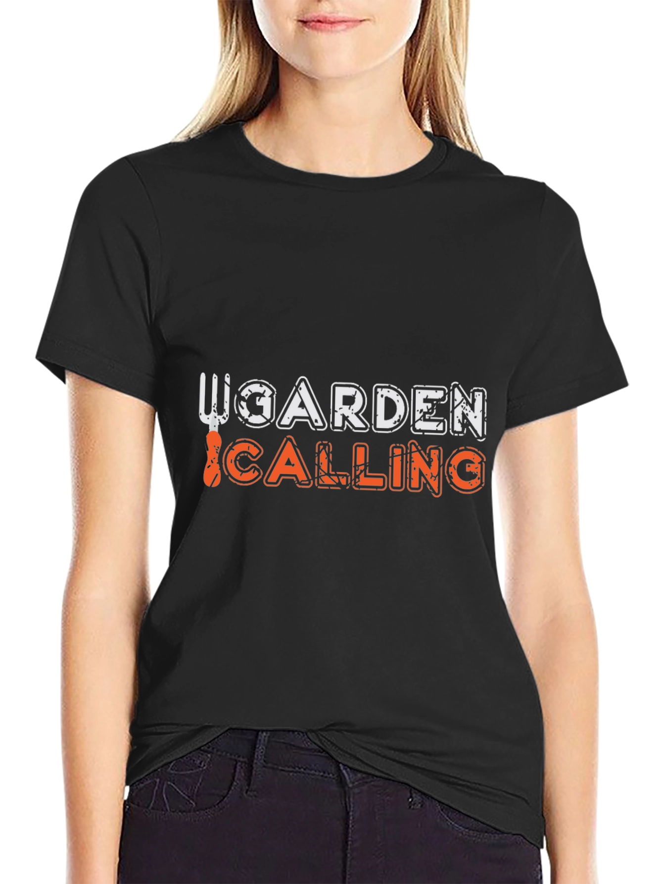 Garden Calling Graphic T-Shirt - Black Tee