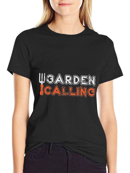 Garden Calling Graphic T-Shirt - Black Tee