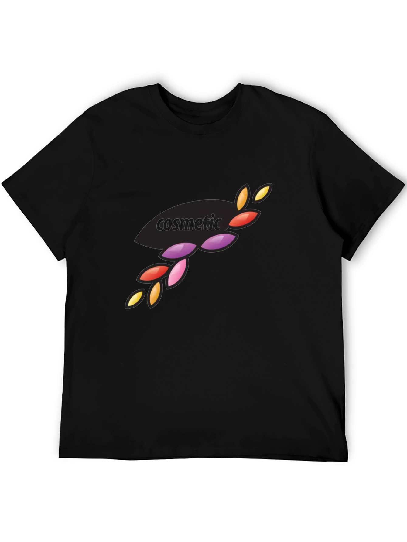 Stylish Black Cosmetic Design T-Shirt