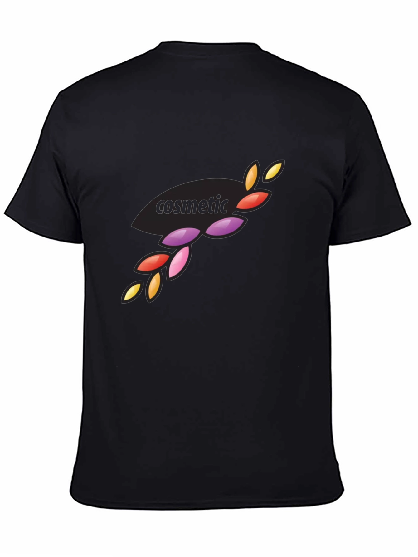 Stylish Black Cosmetic Design T-Shirt