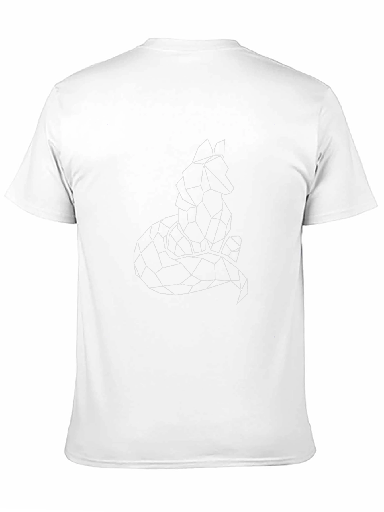 Geometric Fox T-Shirt - Unique Line Art Design