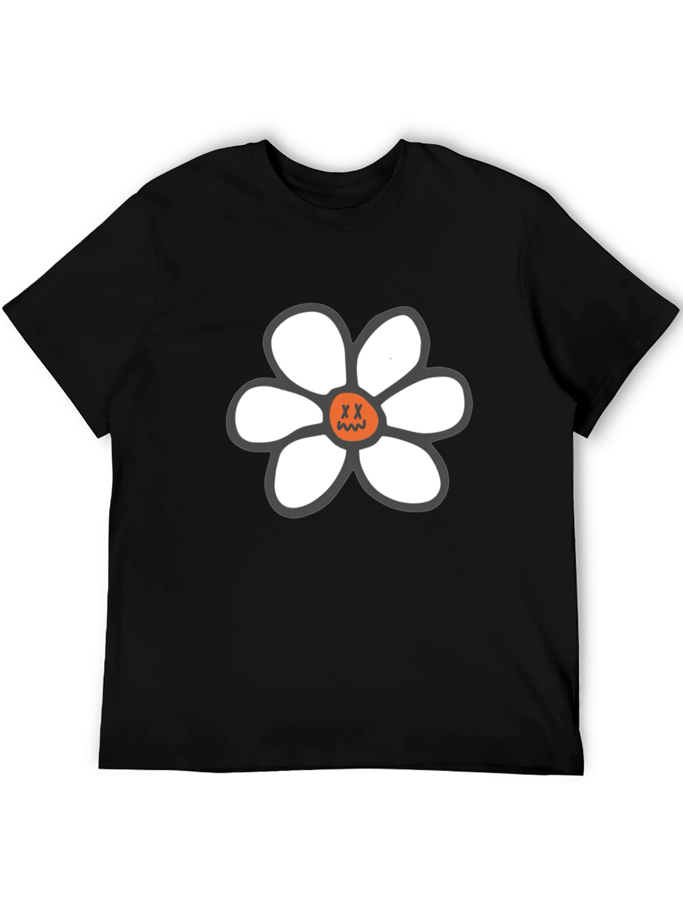 Daisy Graphic T-Shirt - Relaxed Fit Black Tee