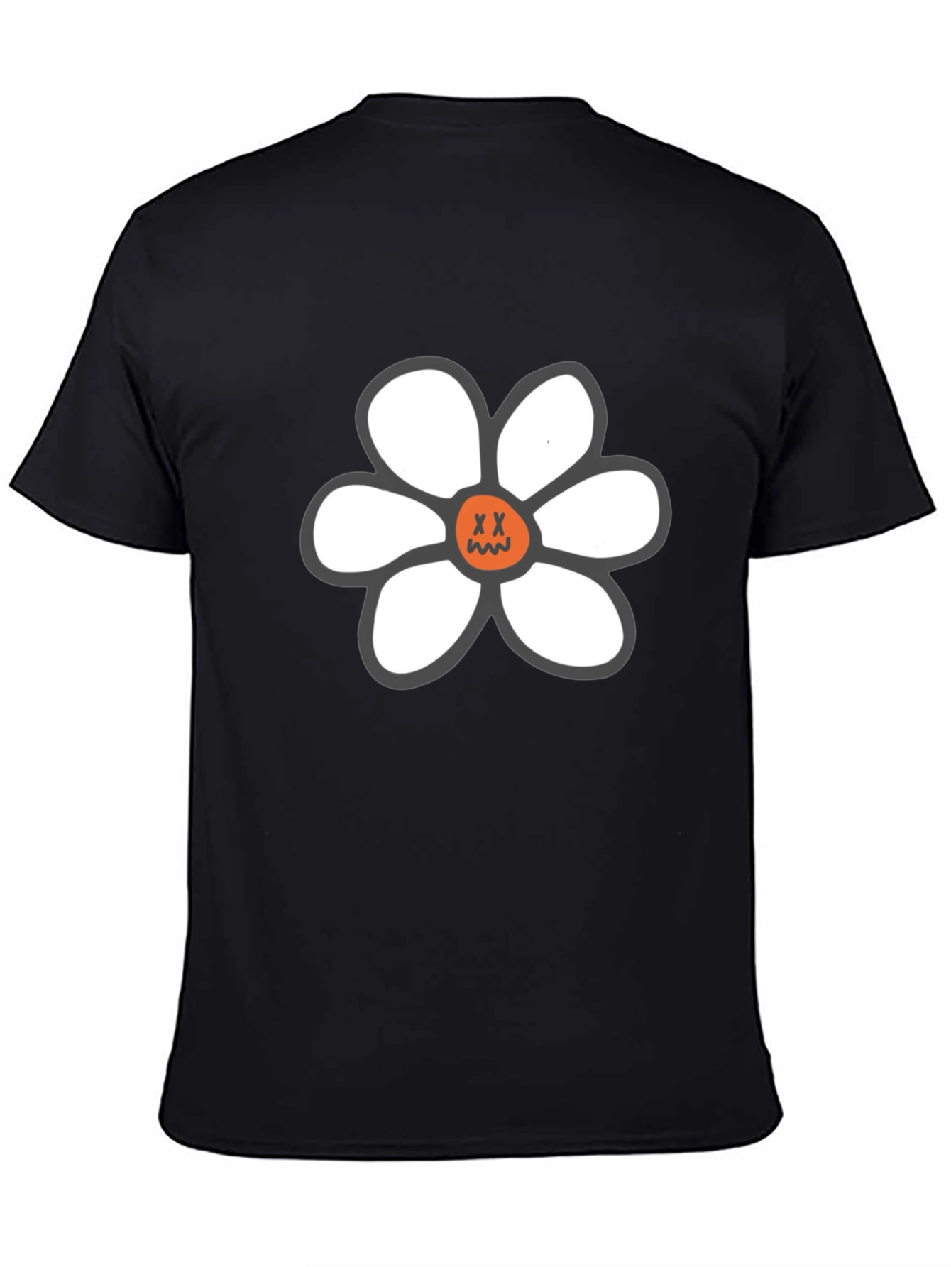 Daisy Graphic T-Shirt - Relaxed Fit Black Tee