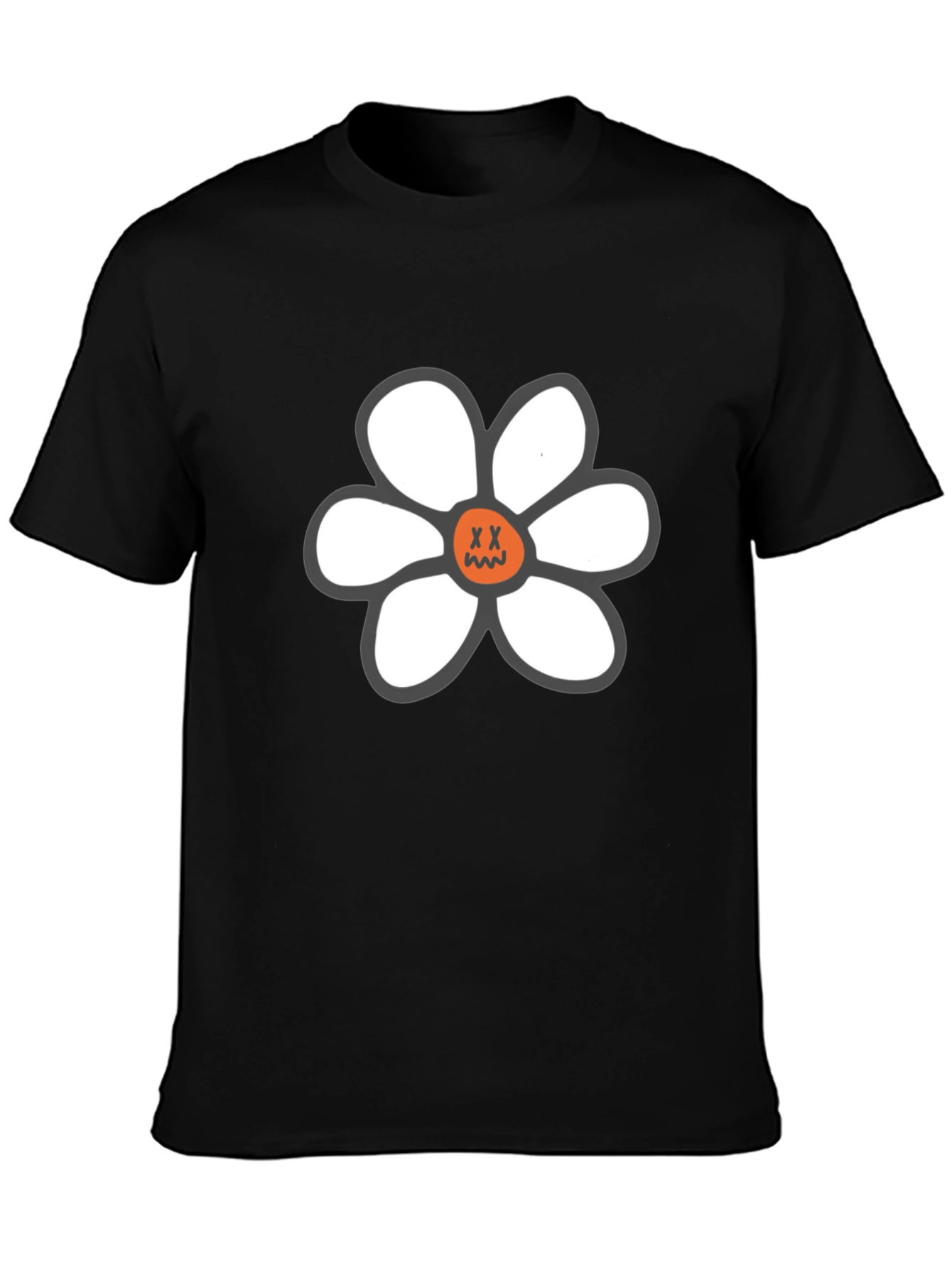 Daisy Graphic T-Shirt - Relaxed Fit Black Tee
