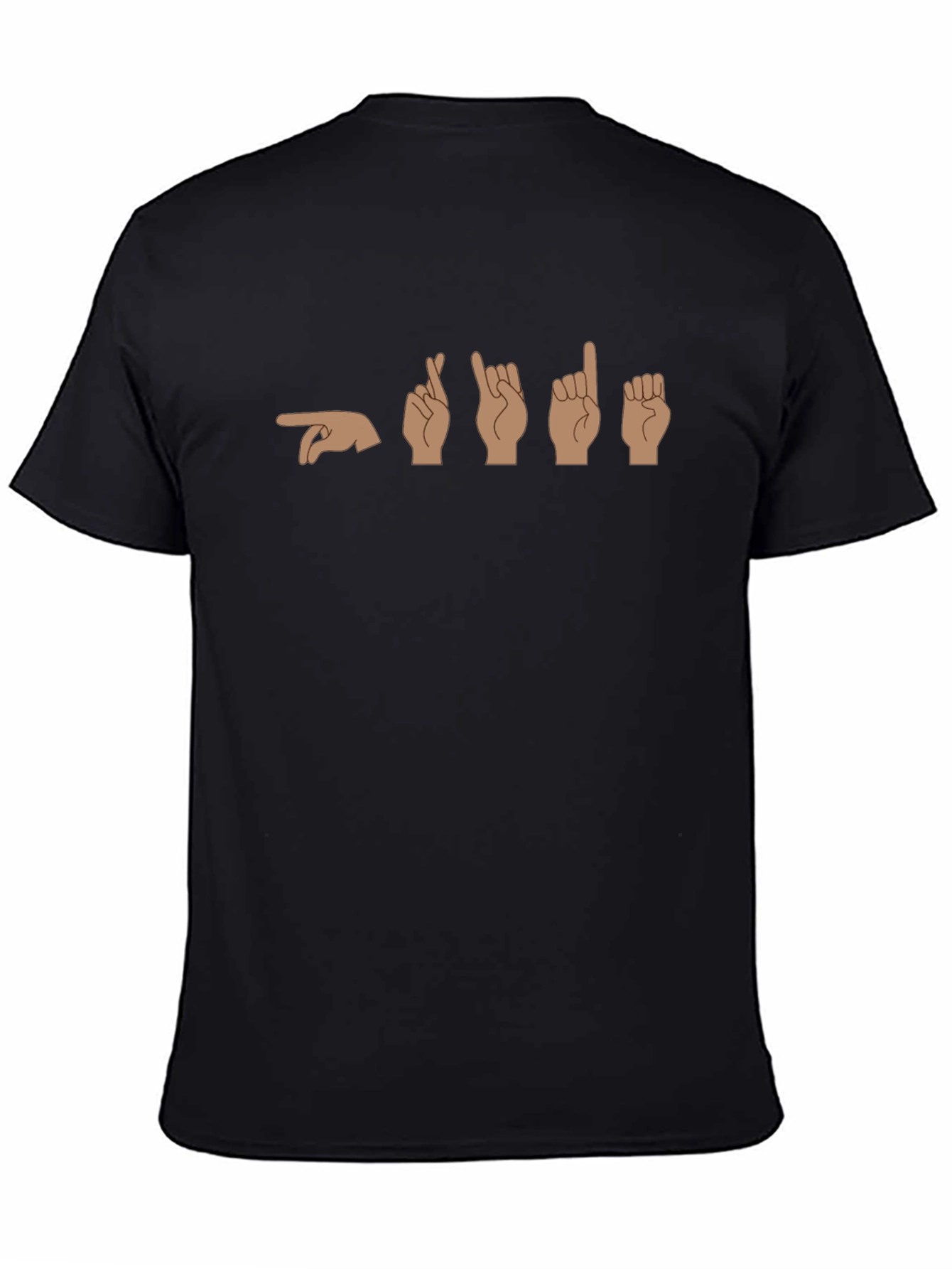 Fingerspelling T-Shirt - Black Cotton Tee