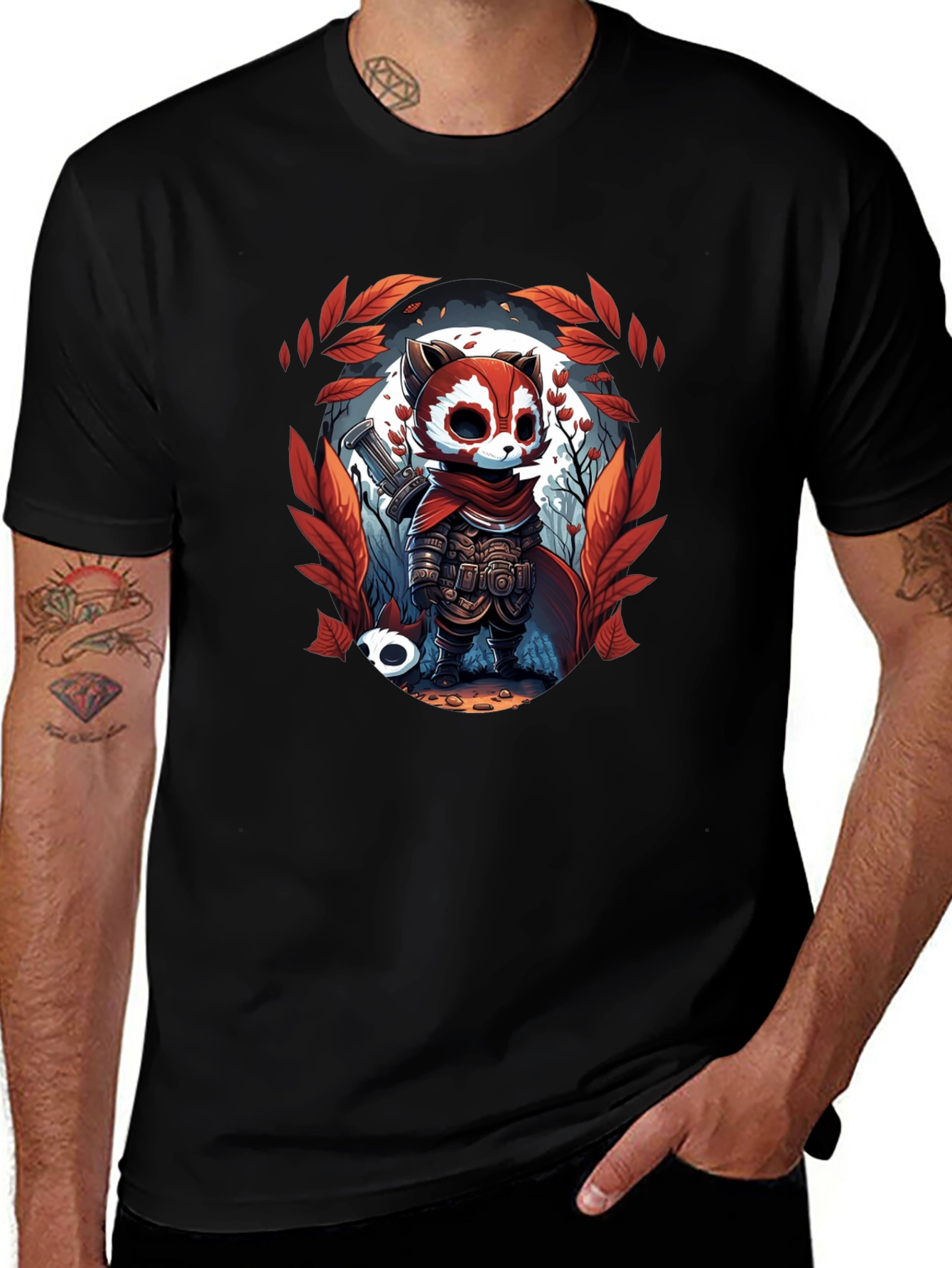 Raccoon Warrior T-Shirt - Unique Graphic Tee