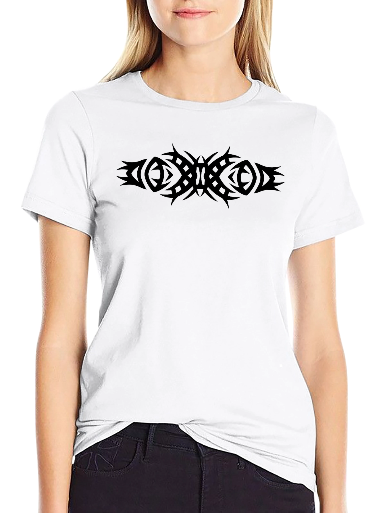 Tribal Tattoo Graphic Black Tee