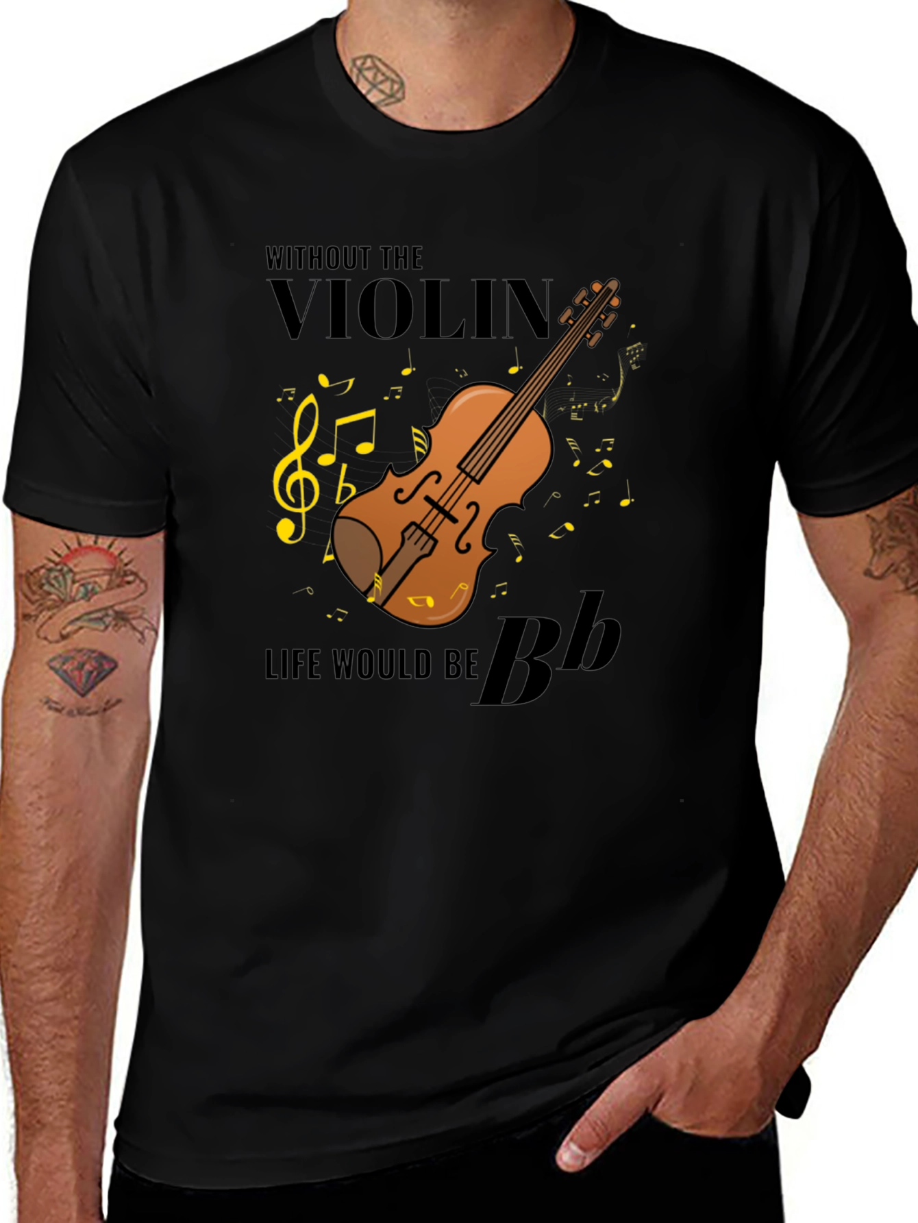 Violin Music T-Shirt - Life Without Music