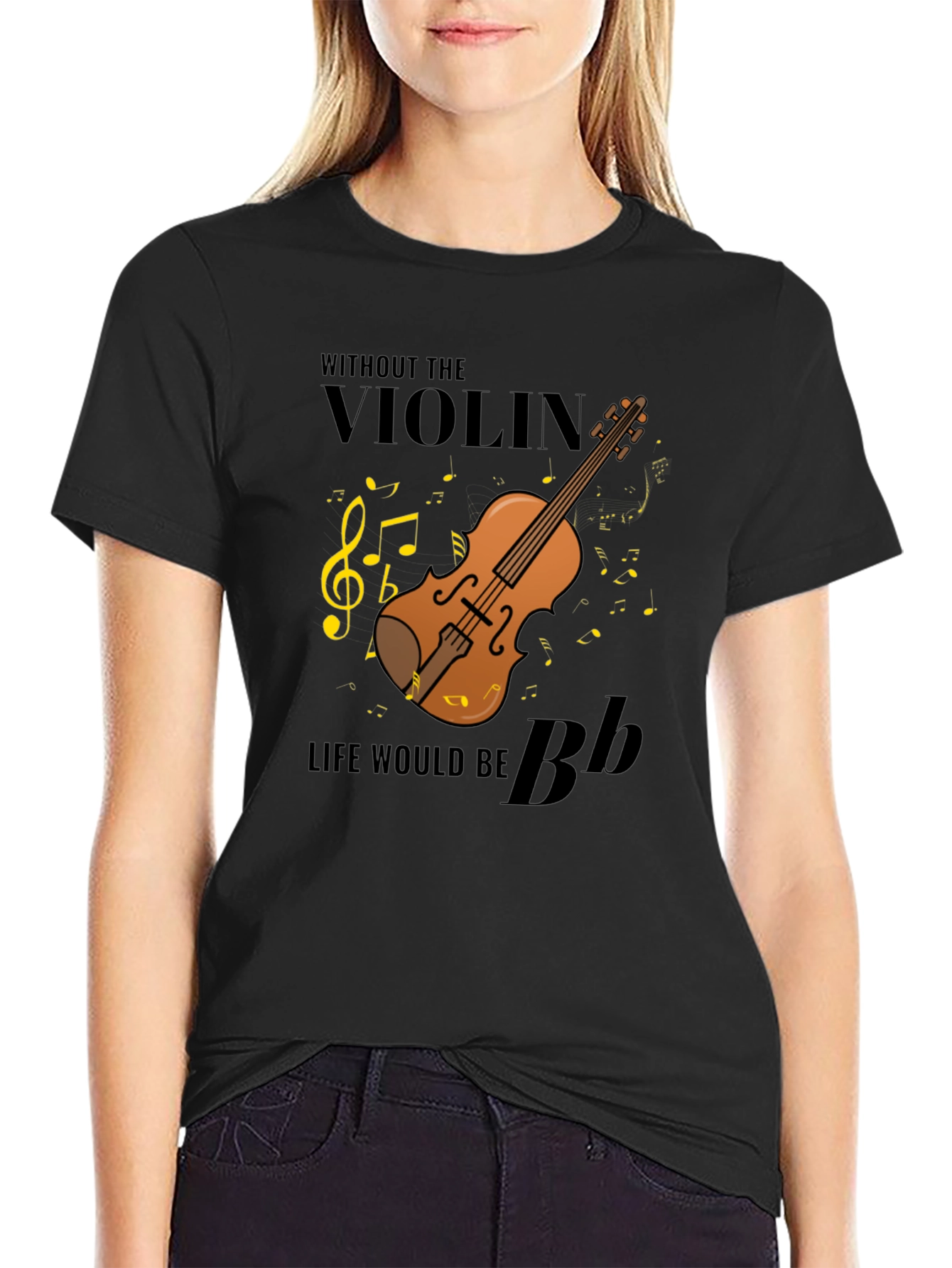 Violin Music T-Shirt - Life Without Music