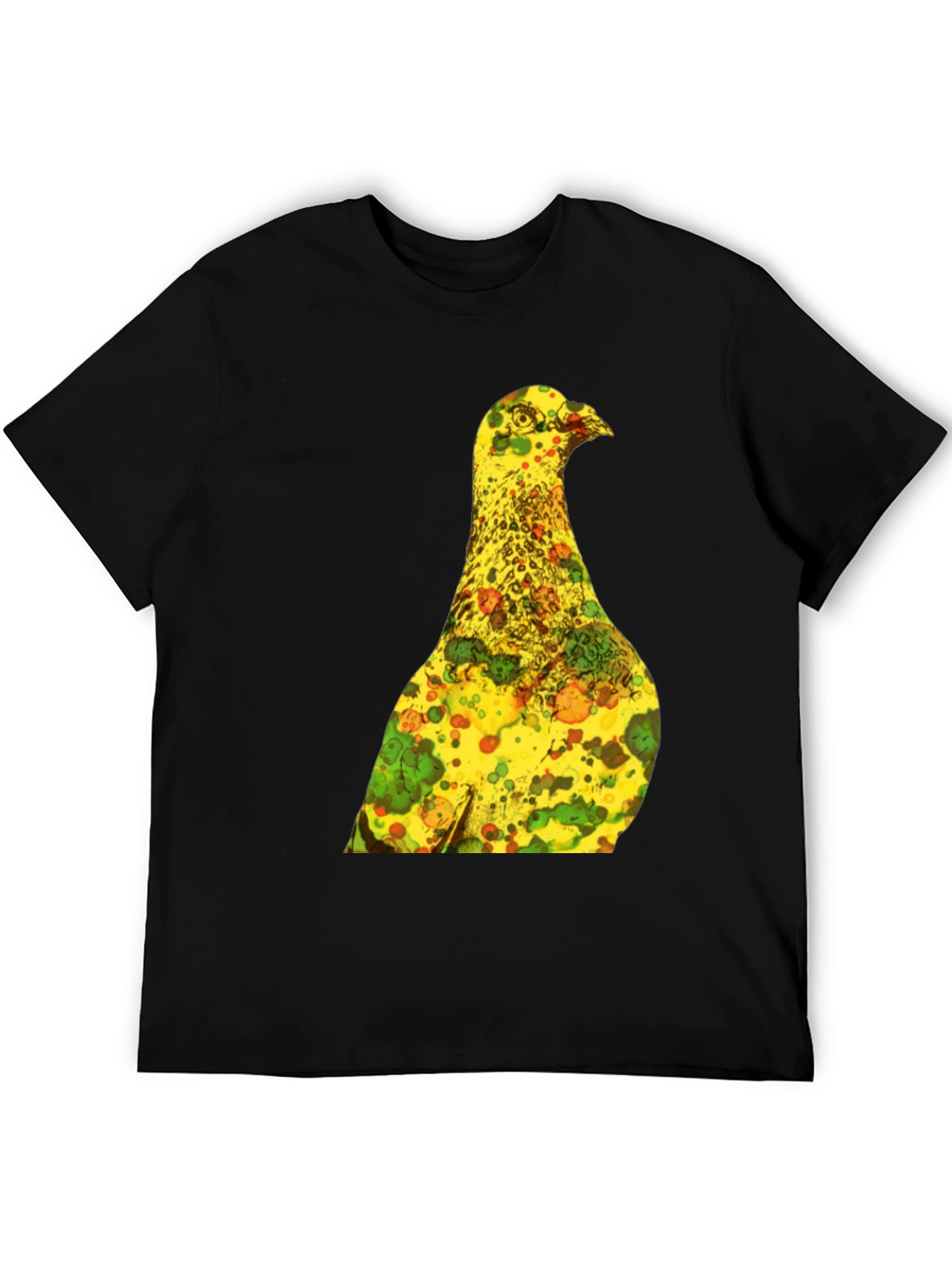 Unique Graphic Tee - Abstract Bird Print