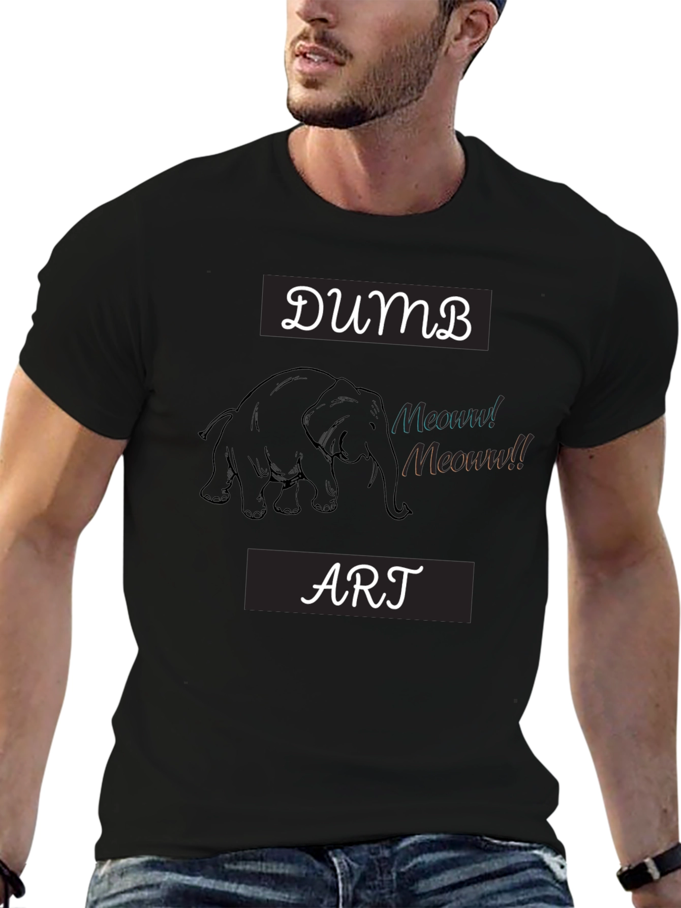 Dumb Art Elephant Graphic Tee
