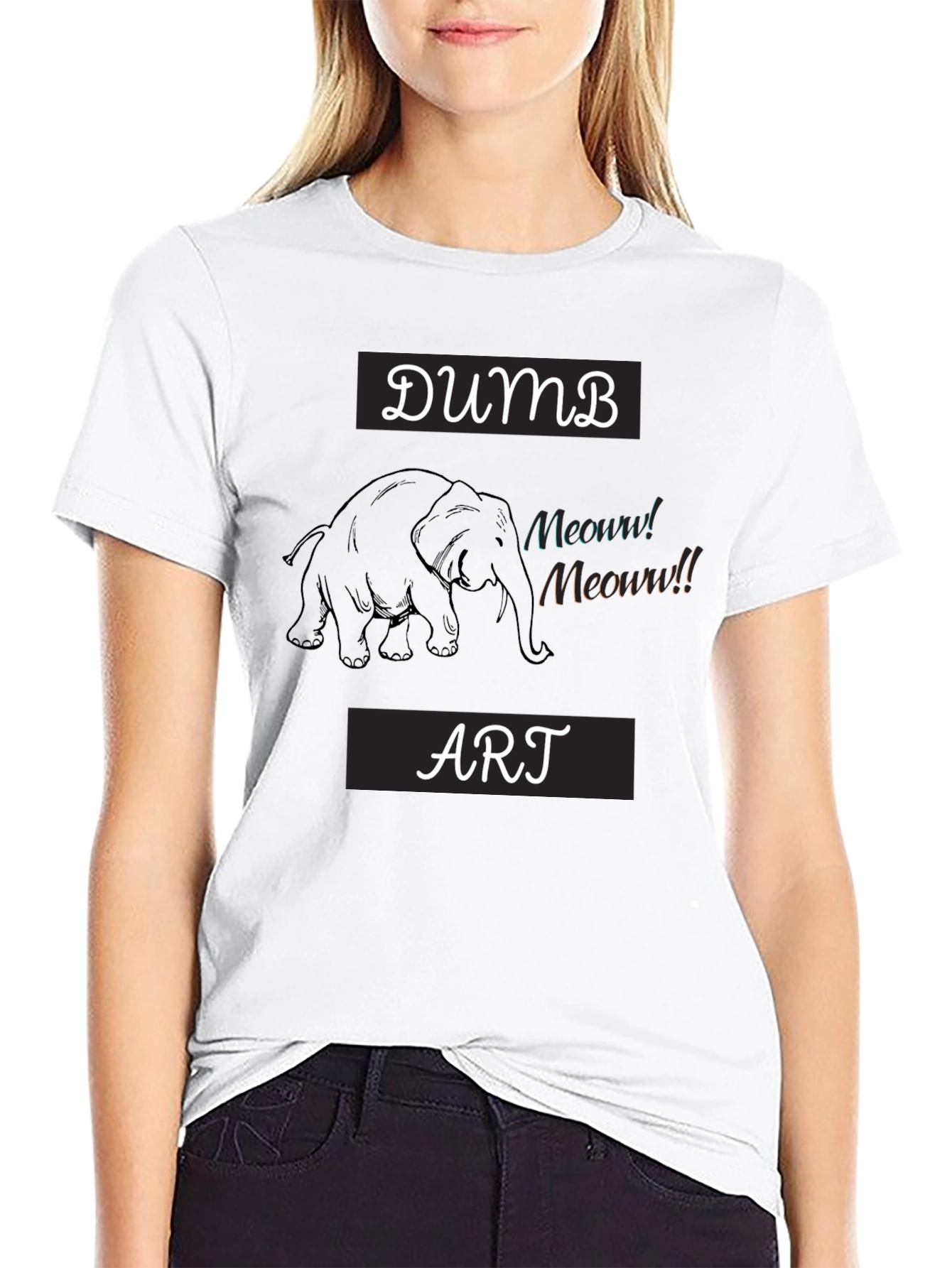 Dumb Art Elephant Graphic Tee