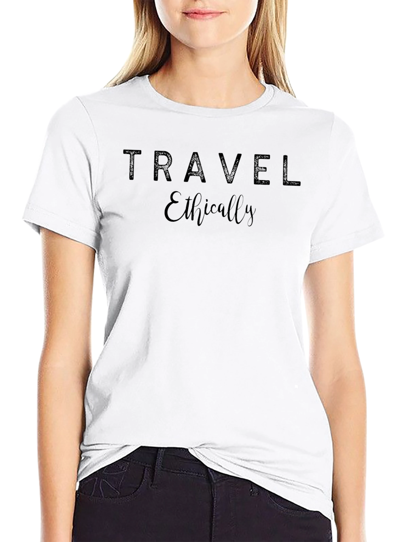 Travel Ethically Black Graphic Tee
