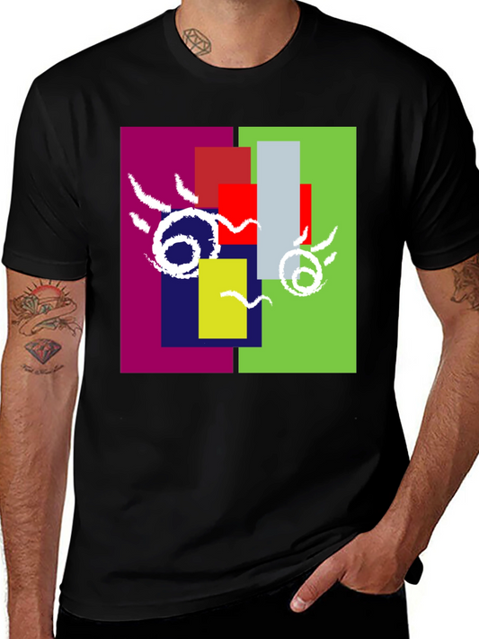 Abstract Geometric Graphic Tee - Unique Design