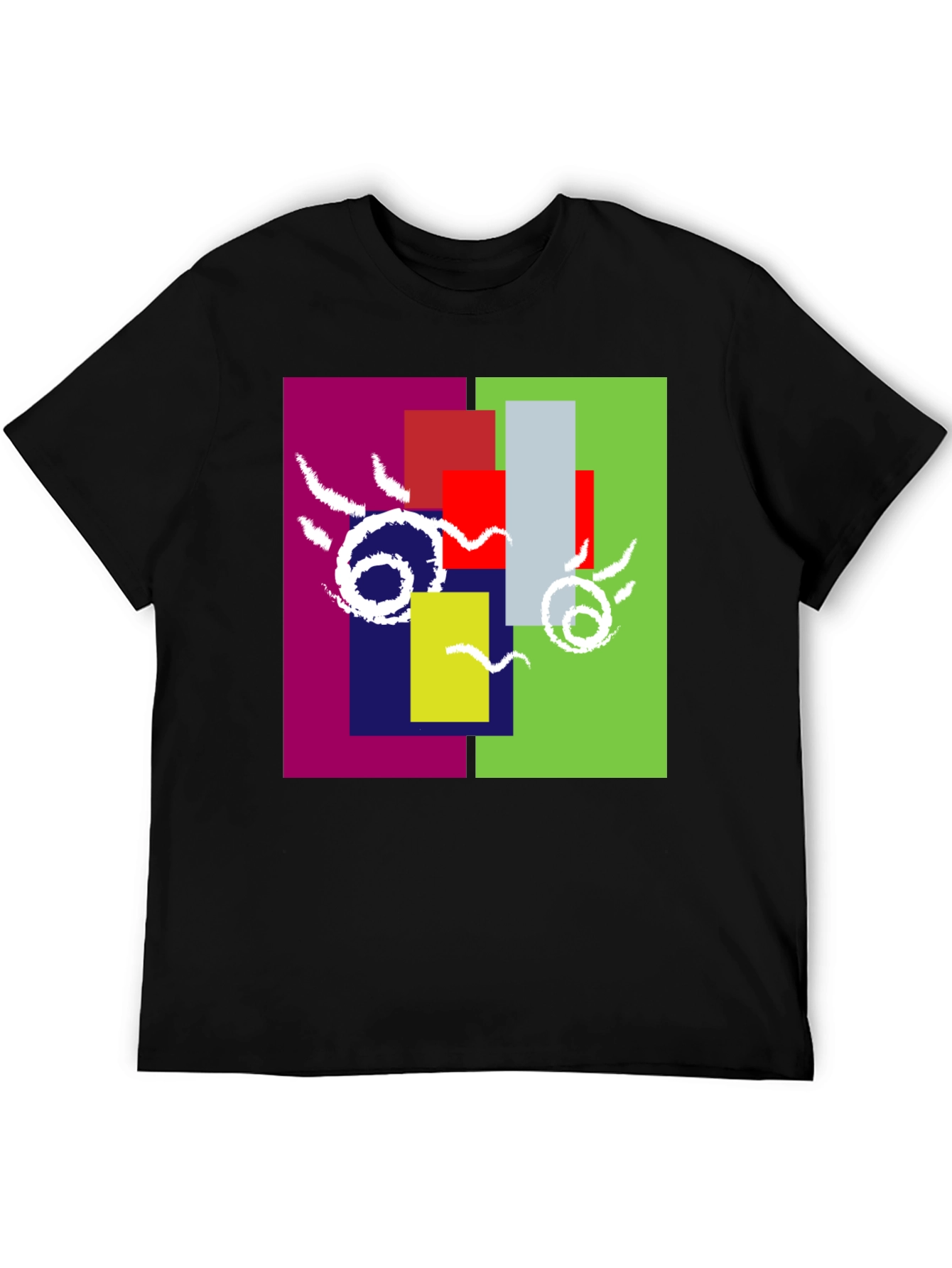 Abstract Geometric Graphic Tee - Unique Design