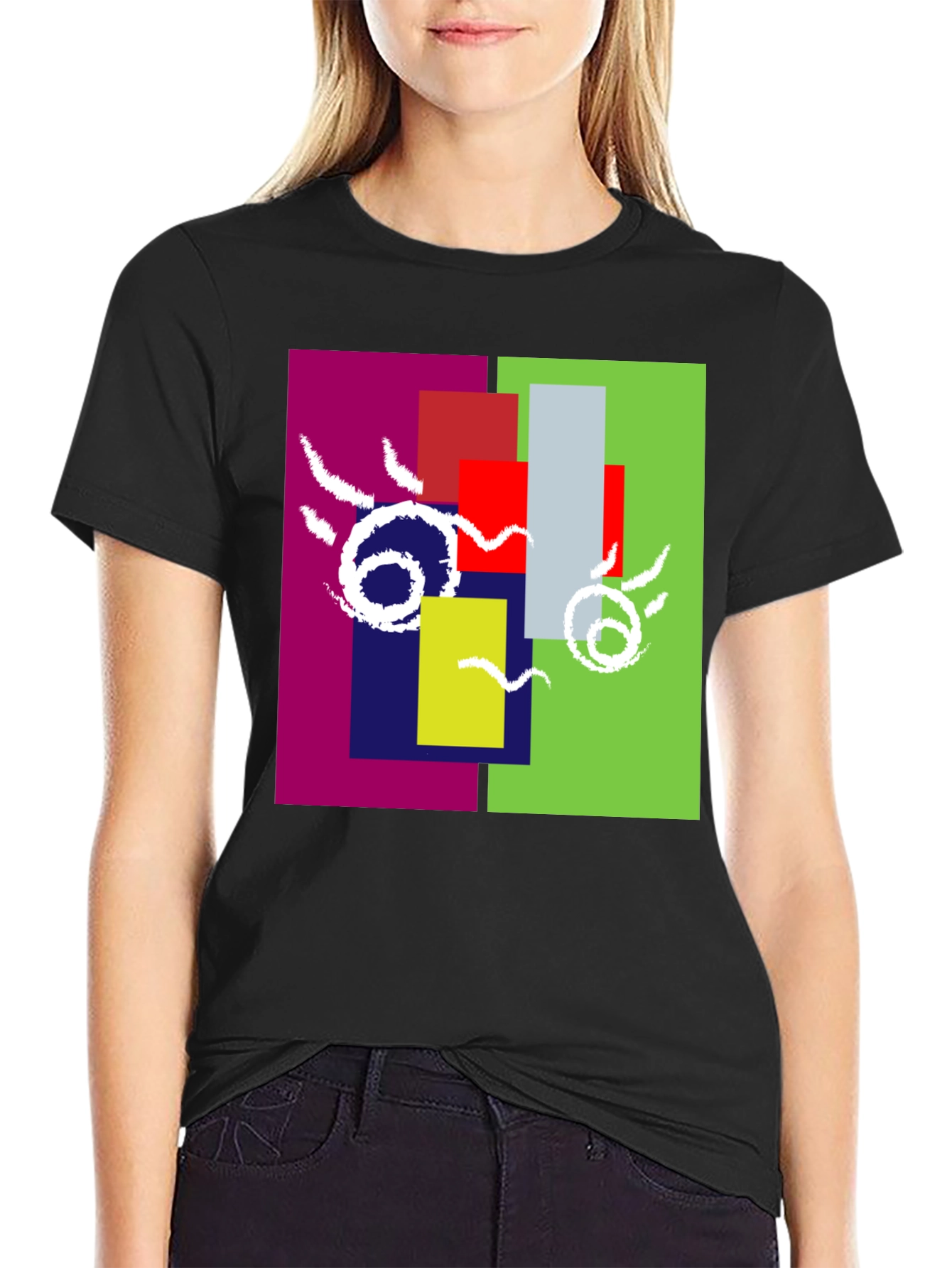 Abstract Geometric Graphic Tee - Unique Design