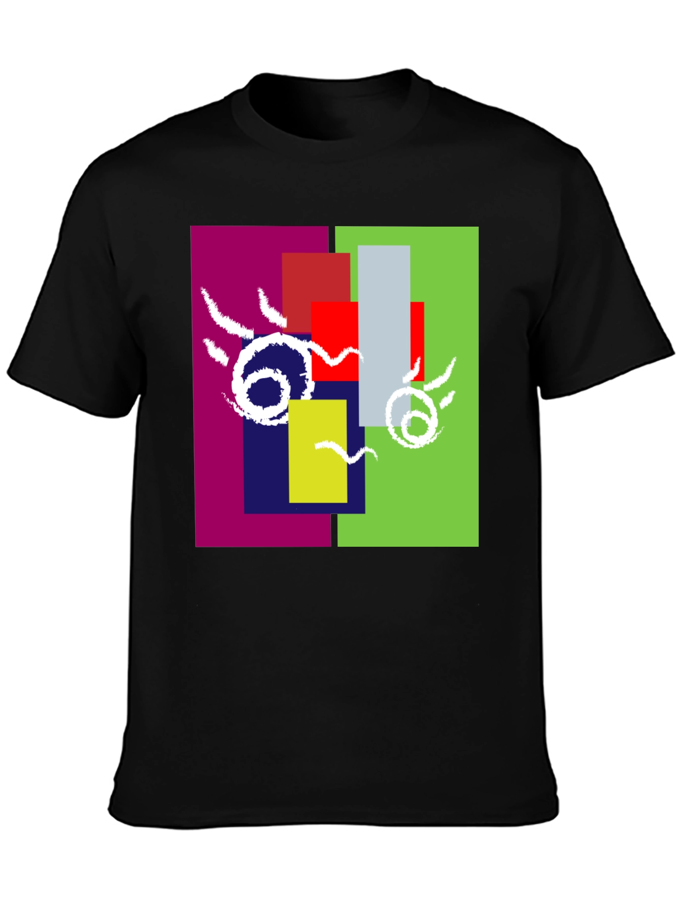 Abstract Geometric Graphic Tee - Unique Design