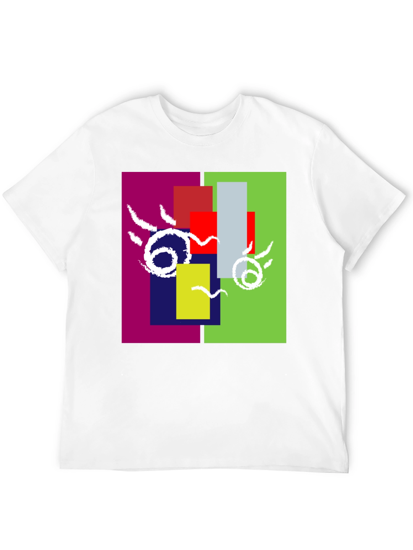 Abstract Geometric Graphic Tee - Unique Design