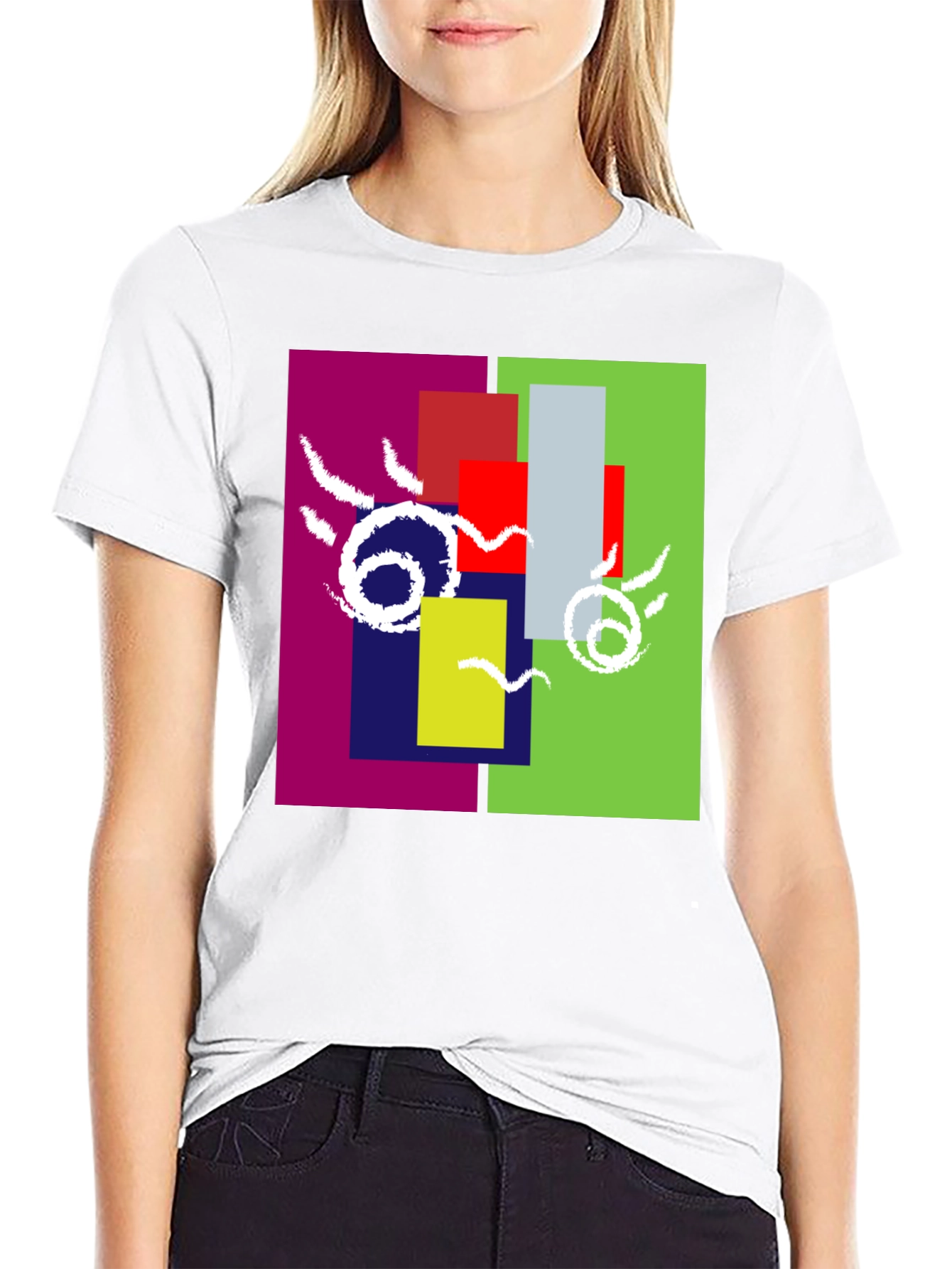 Abstract Geometric Graphic Tee - Unique Design