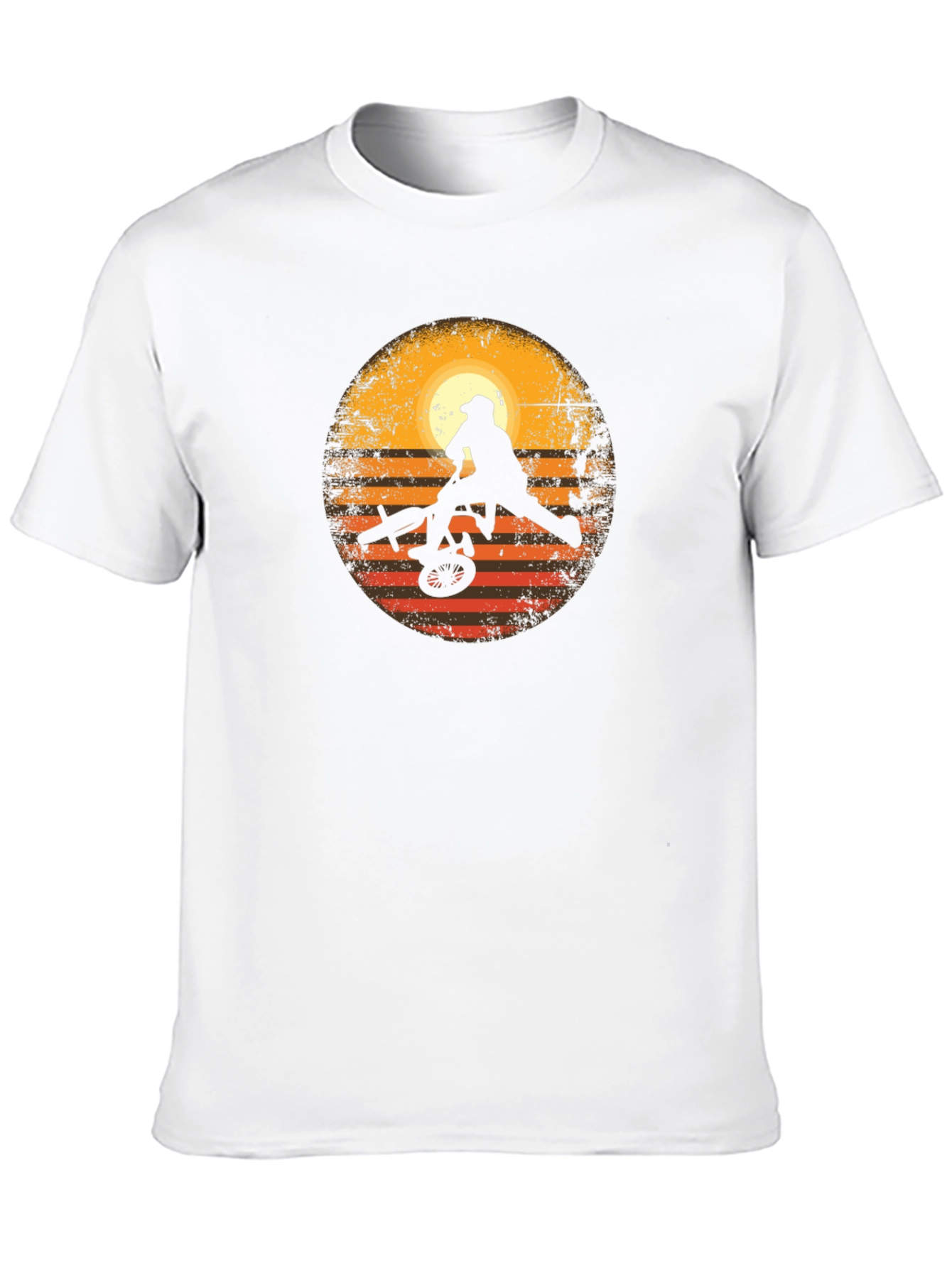 BMX Sunset Silhouette Graphic T-Shirt