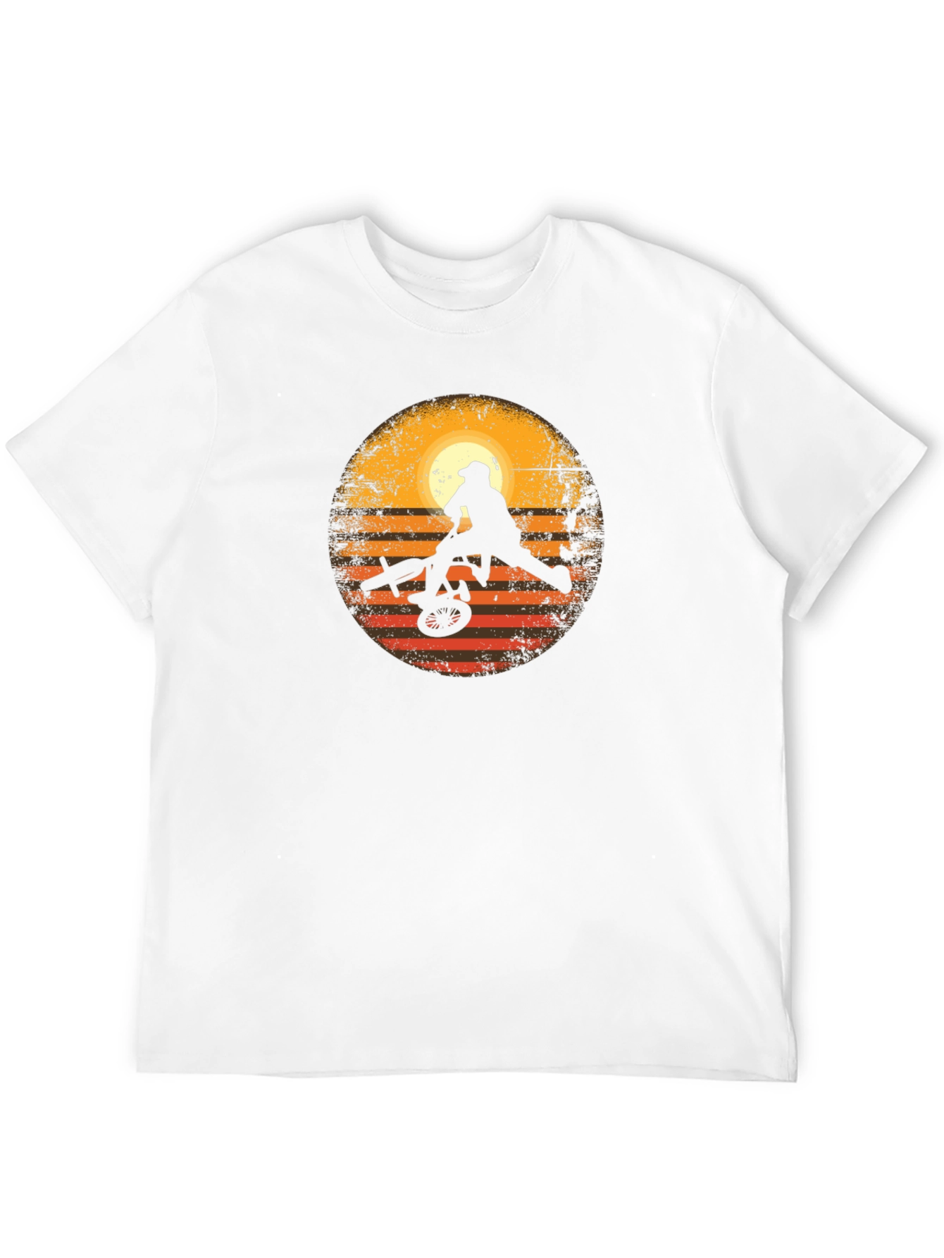 BMX Sunset Silhouette Graphic T-Shirt