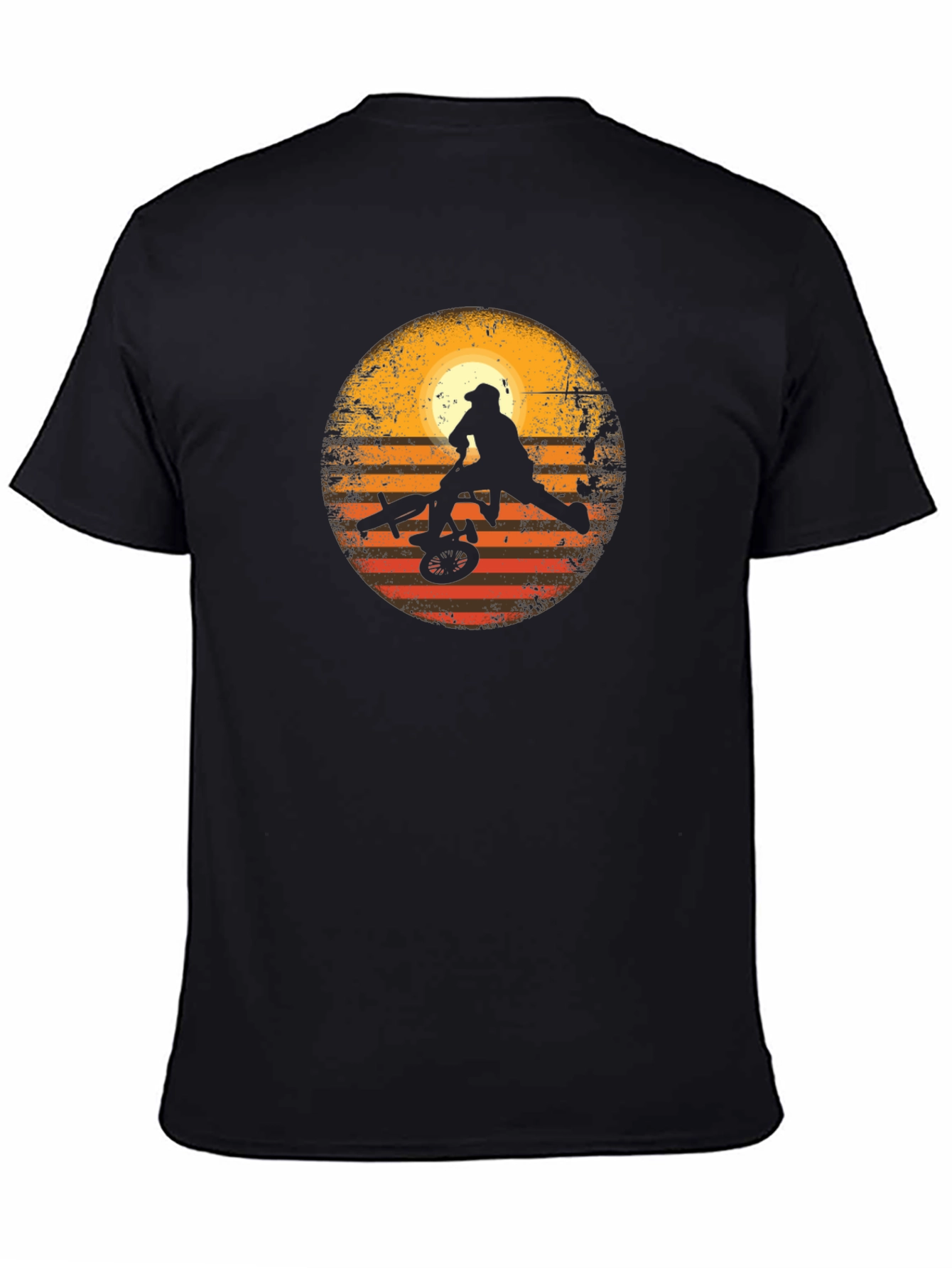 BMX Sunset Silhouette Graphic T-Shirt