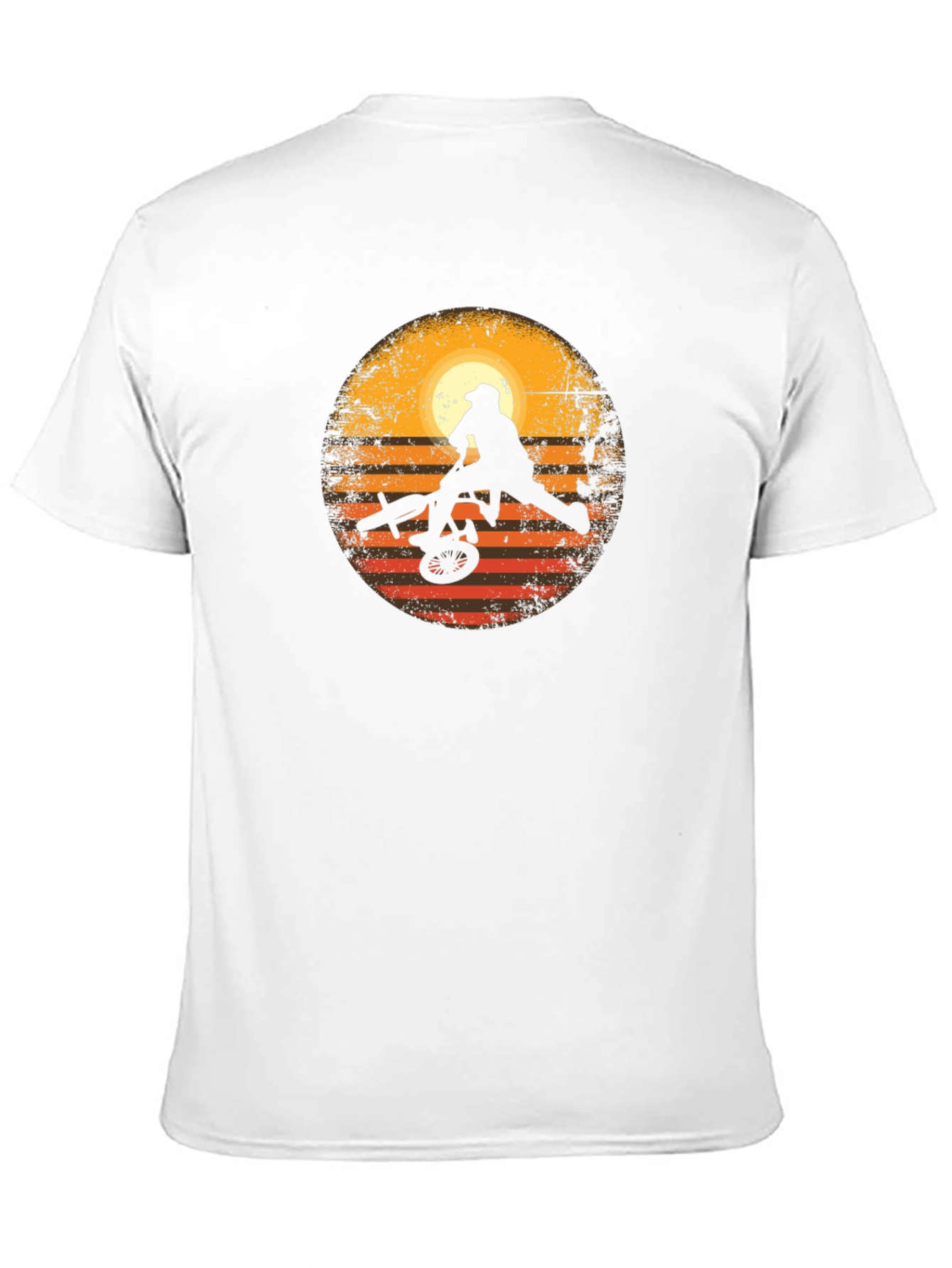BMX Sunset Silhouette Graphic T-Shirt