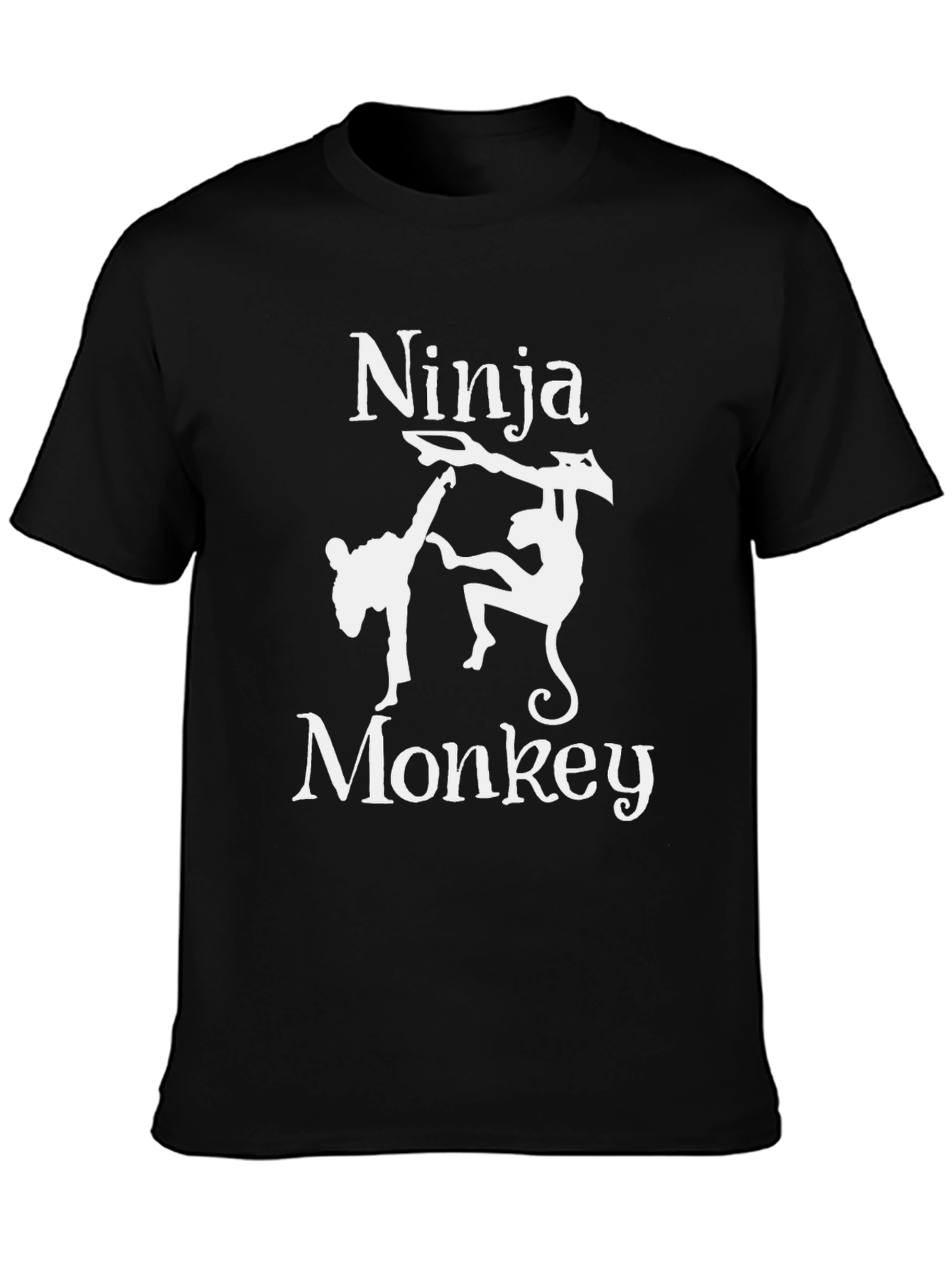 Ninja Monkey T-Shirt - Black Graphic Tee