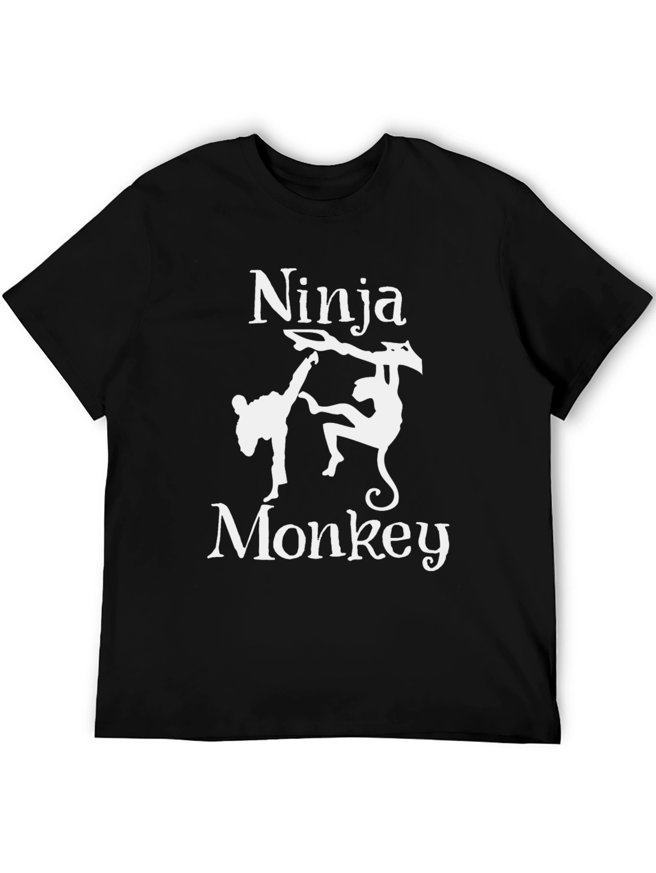 Ninja Monkey T-Shirt - Black Graphic Tee