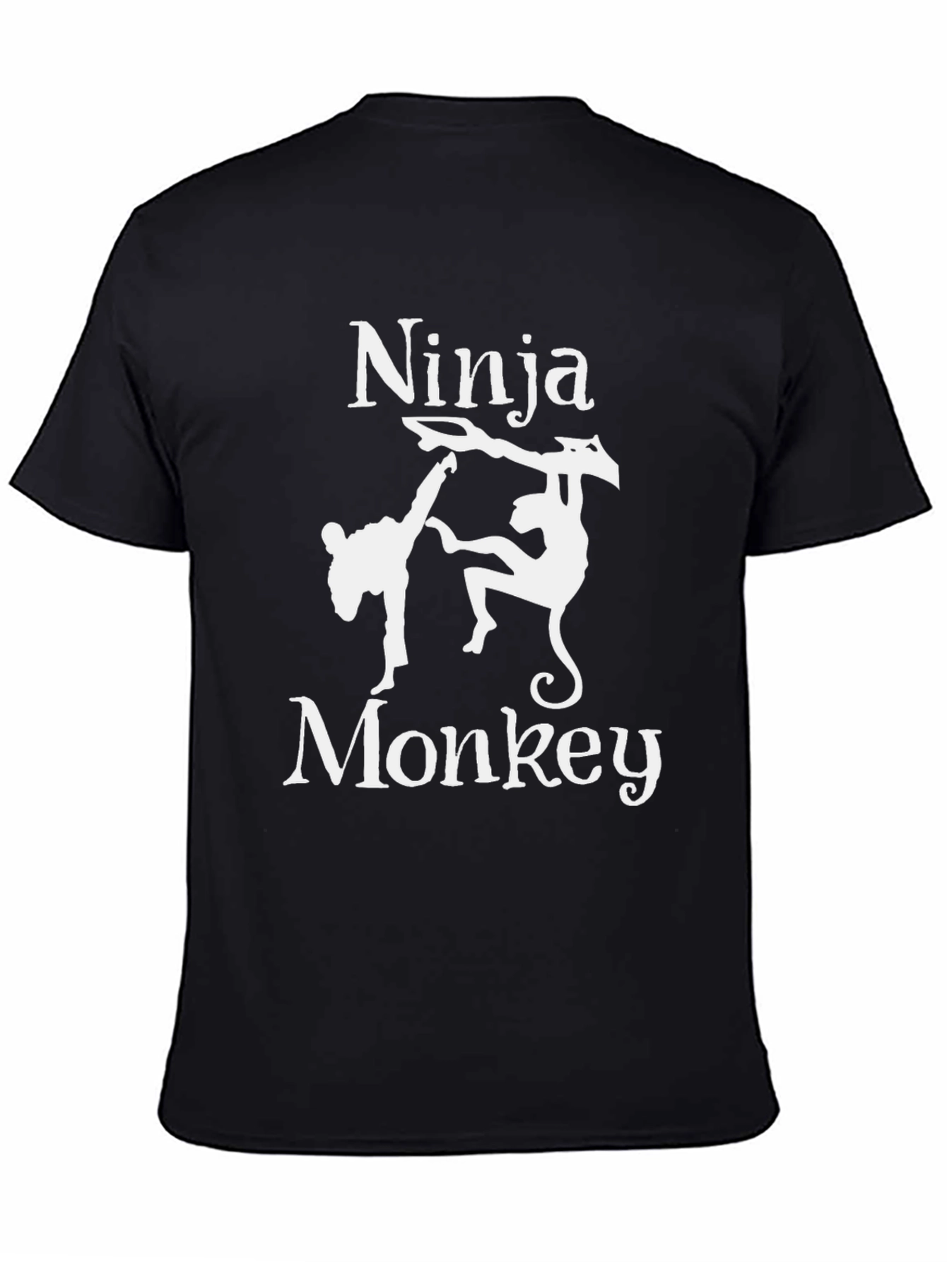 Ninja Monkey T-Shirt - Black Graphic Tee