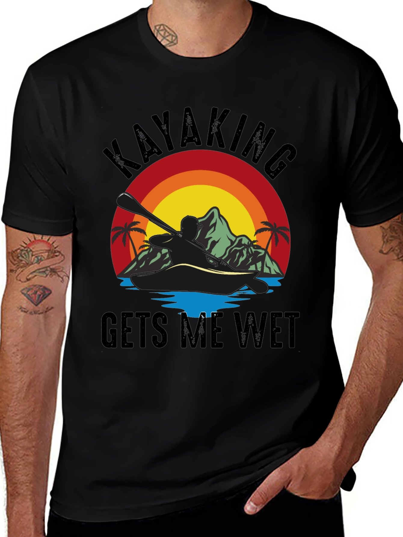 Kayaking T-Shirt: Gets Me Wet Design