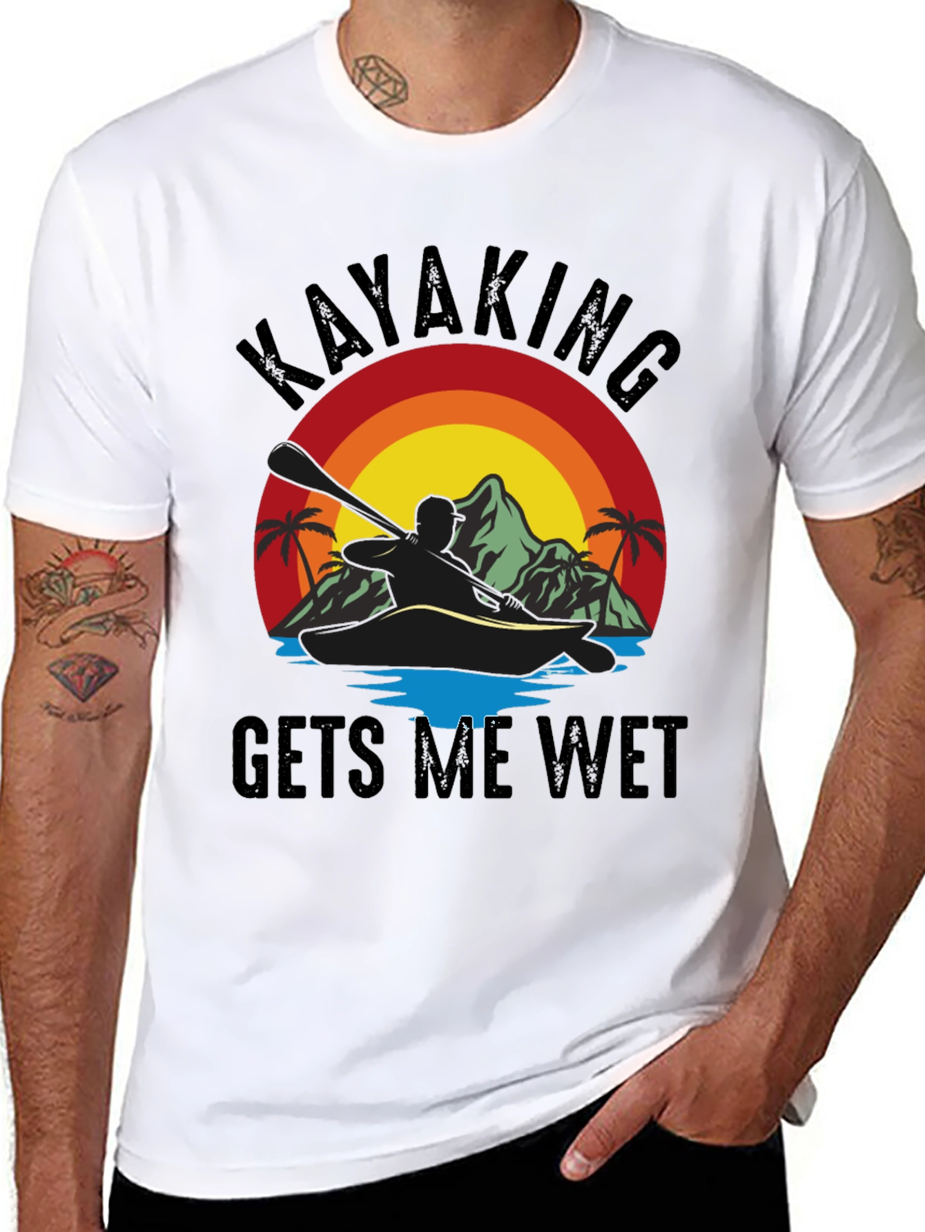 Kayaking T-Shirt: Gets Me Wet Design