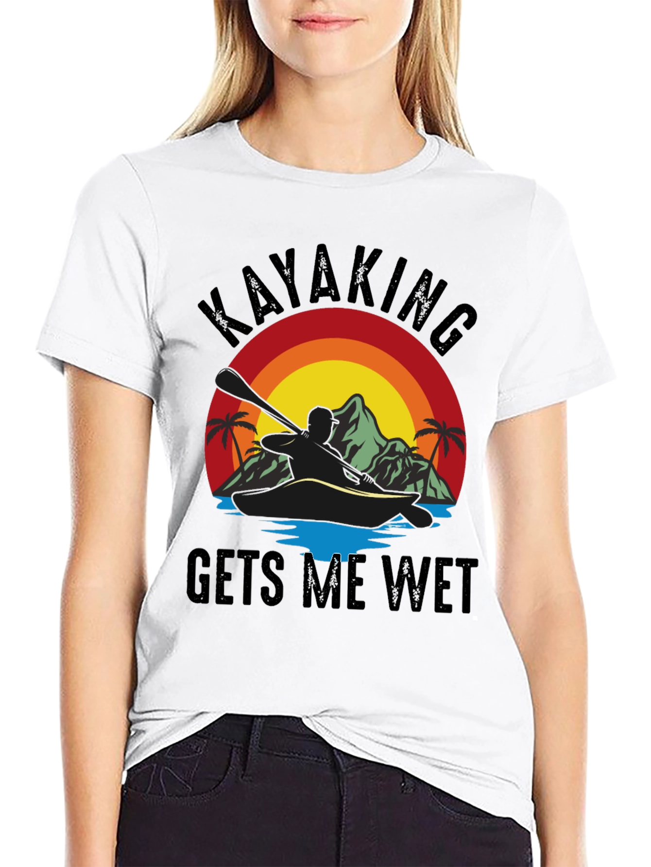 Kayaking T-Shirt: Gets Me Wet Design