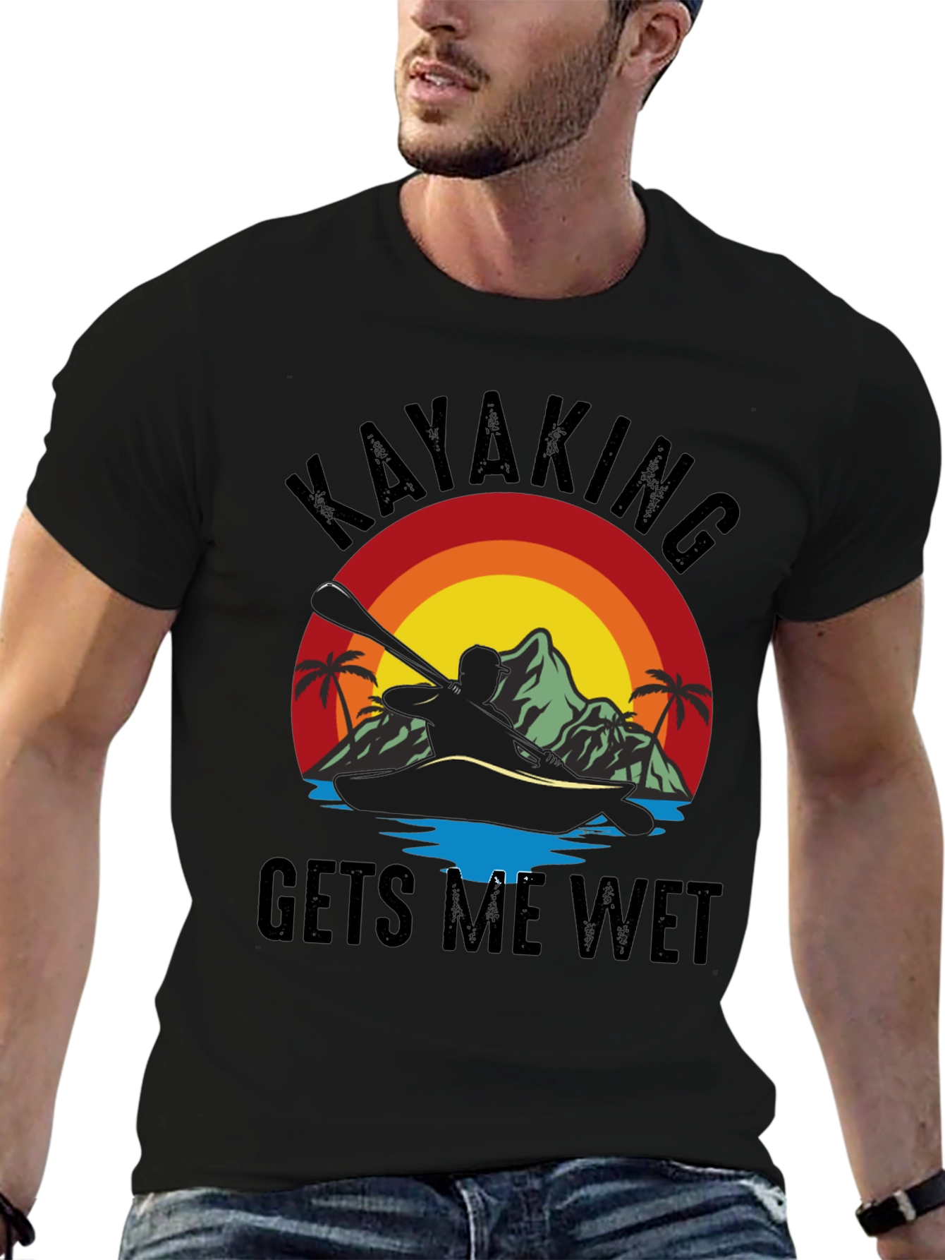 Kayaking T-Shirt: Gets Me Wet Design