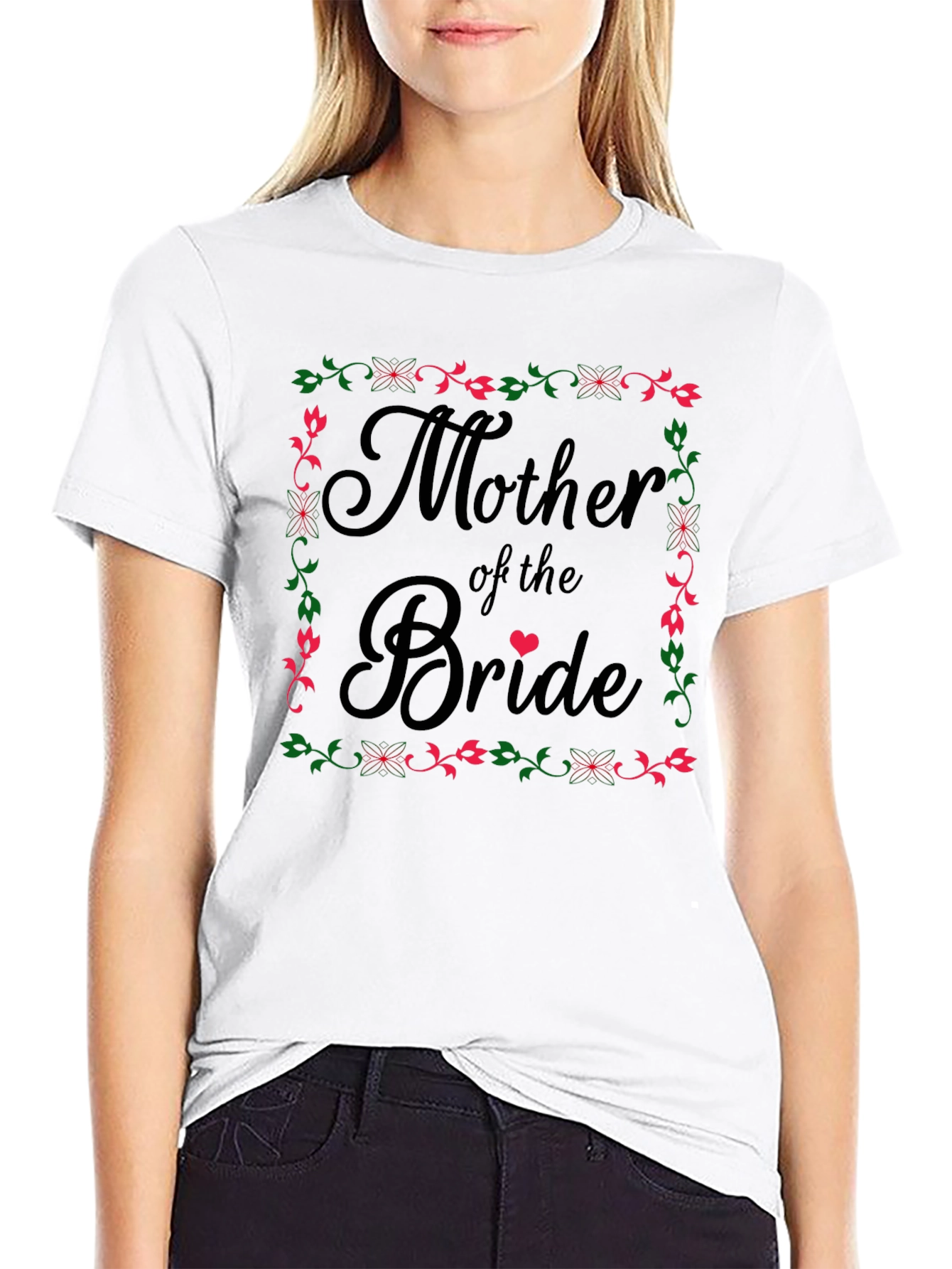 Mother of the Bride T-Shirt - Floral Frame