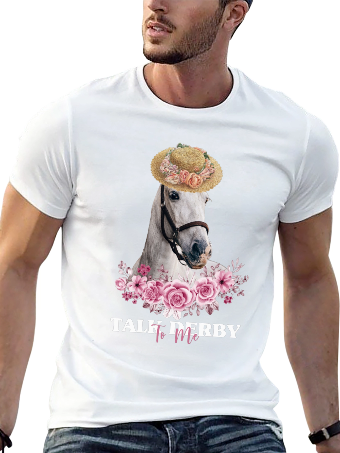 Talk Derby To Me Horse Floral T-Shirt