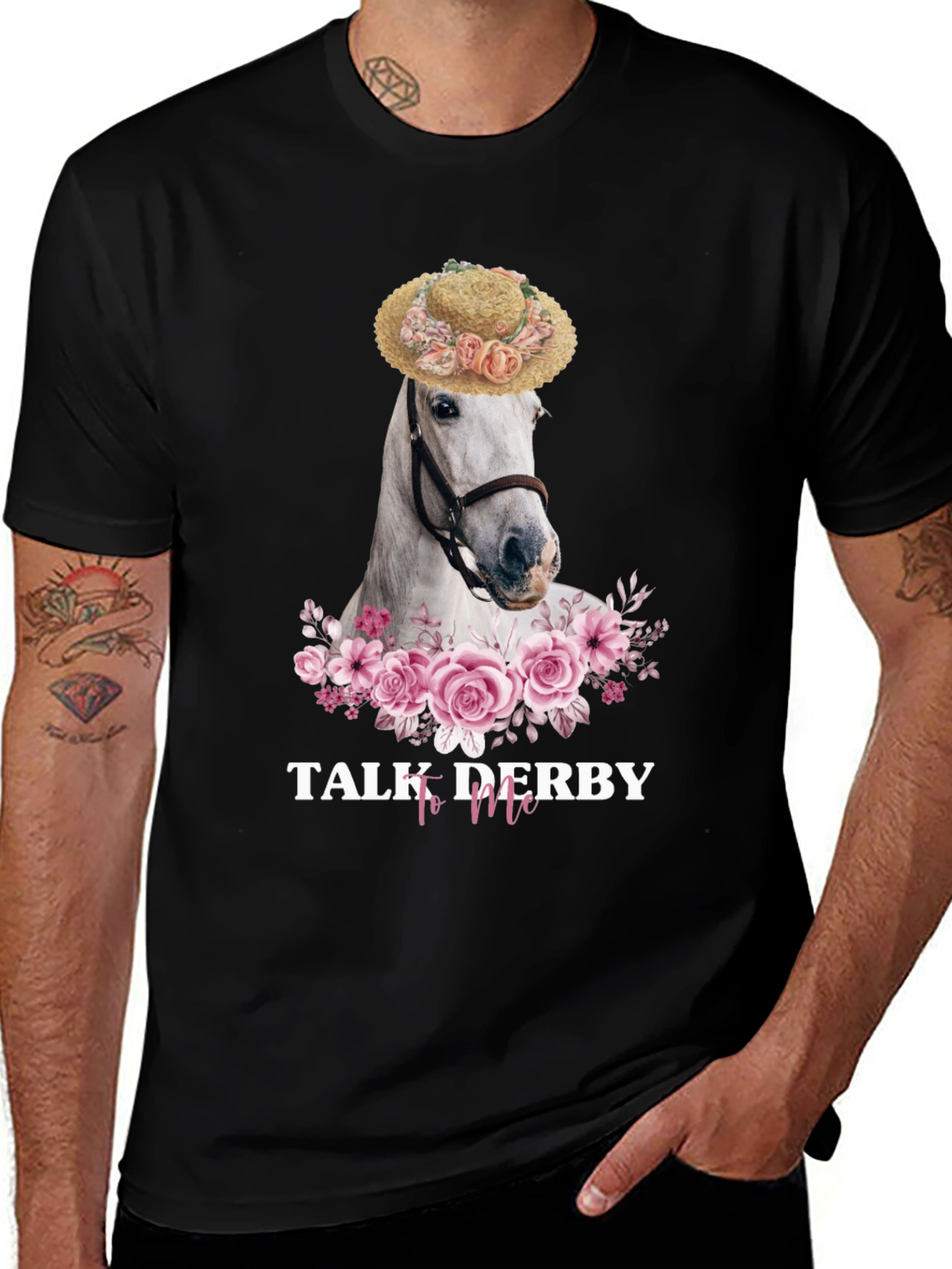 Talk Derby To Me Horse Floral T-Shirt