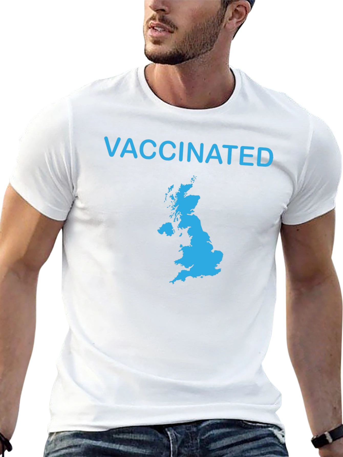 Vaccinated Map Graphic Tee - Black