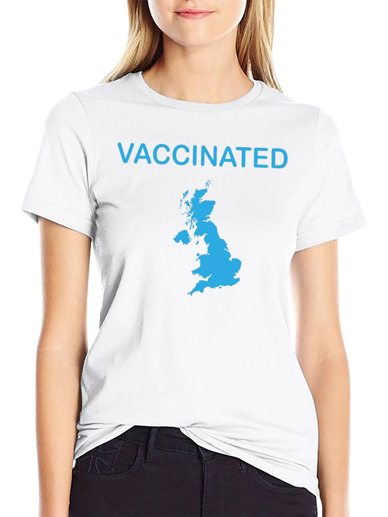 Vaccinated Map Graphic Tee - Black