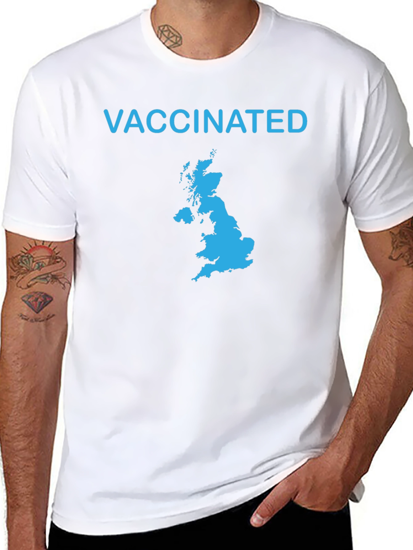 Vaccinated Map Graphic Tee - Black