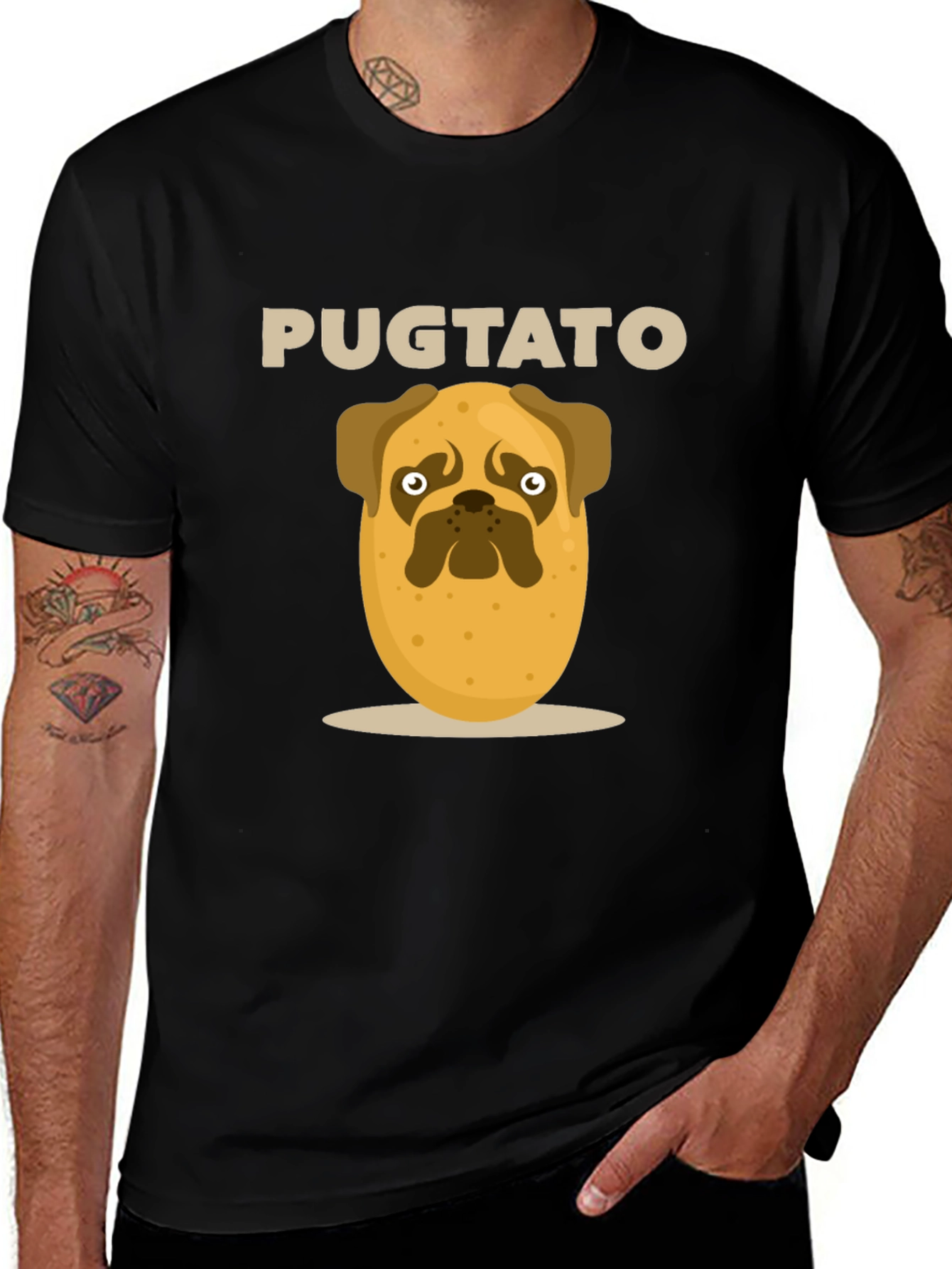 Pugtato Funny Graphic Tee