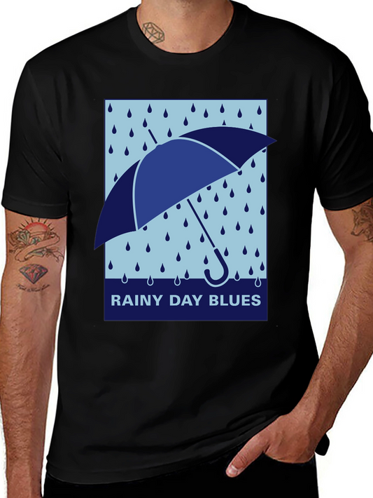 Rainy Day Blues Graphic Tee - Stylish & Comfortable