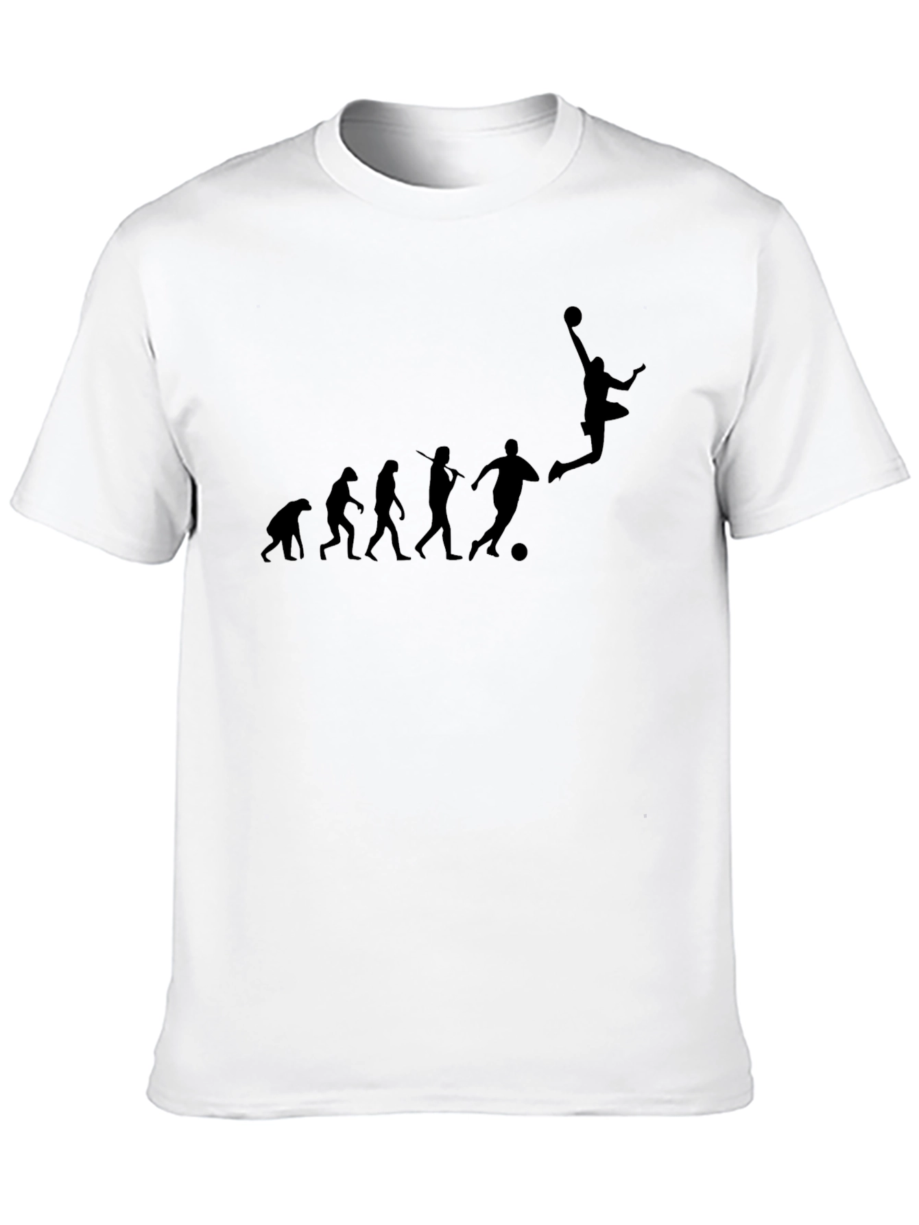 Soccer Evolution Graphic Tee - Black Cotton Casual Shirt